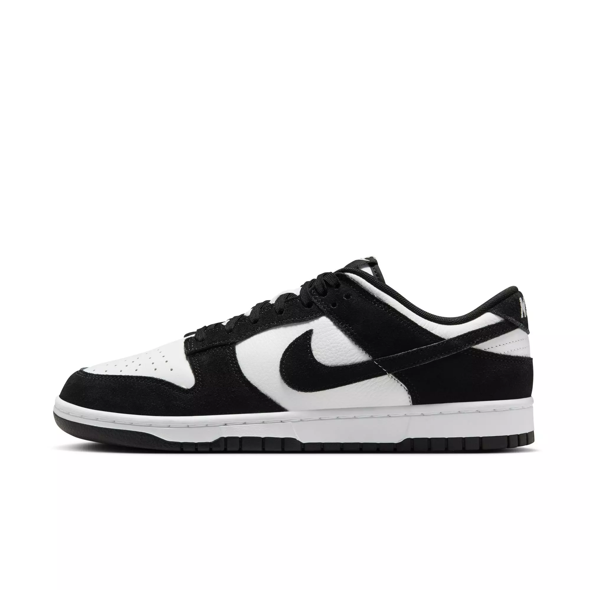 Nike Dunk Low Retro "White/Black Suede" Men's Shoe - WHITE/BLACK