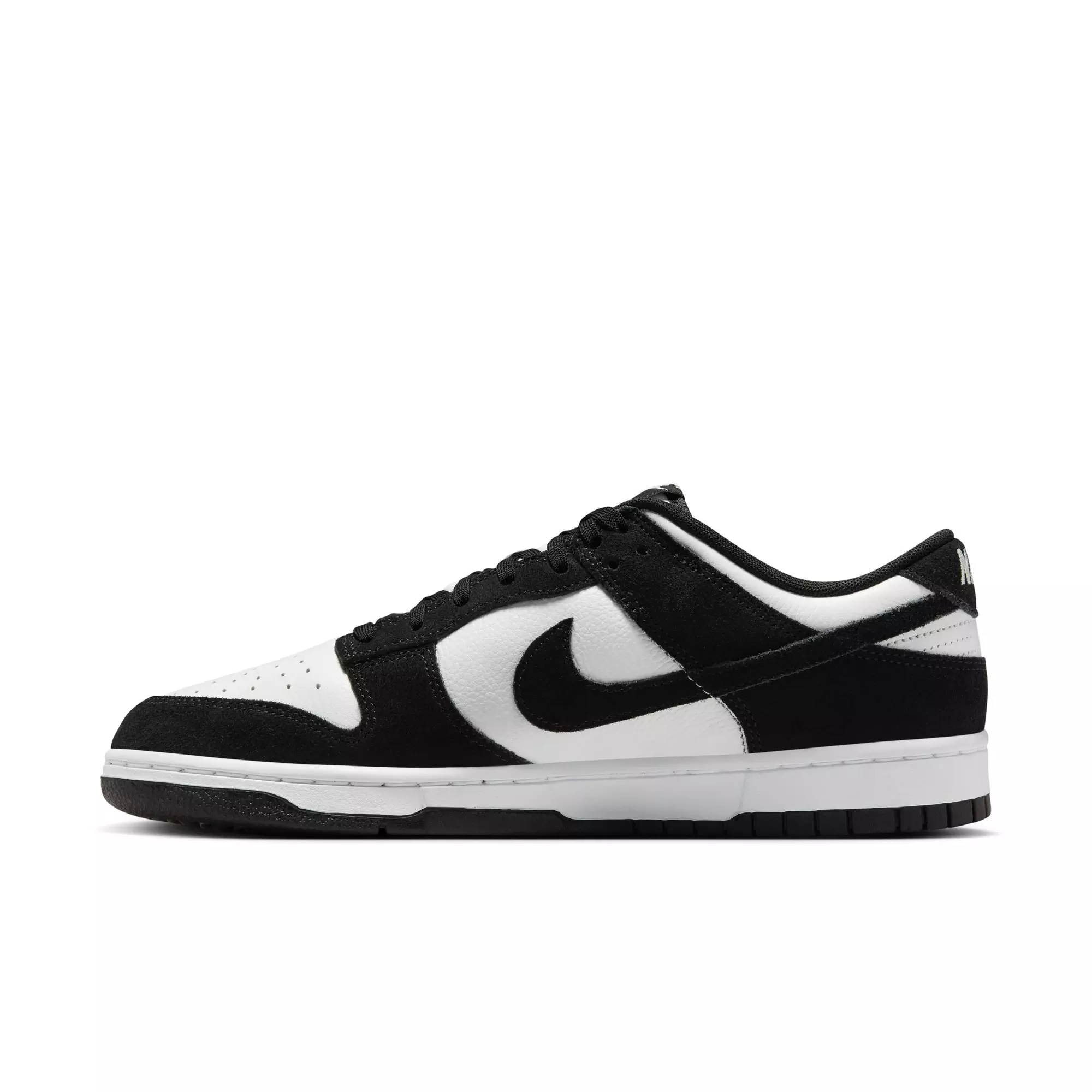 Nike Dunk Low Retro "White/Black Suede" Men's Shoe - WHITE/BLACK