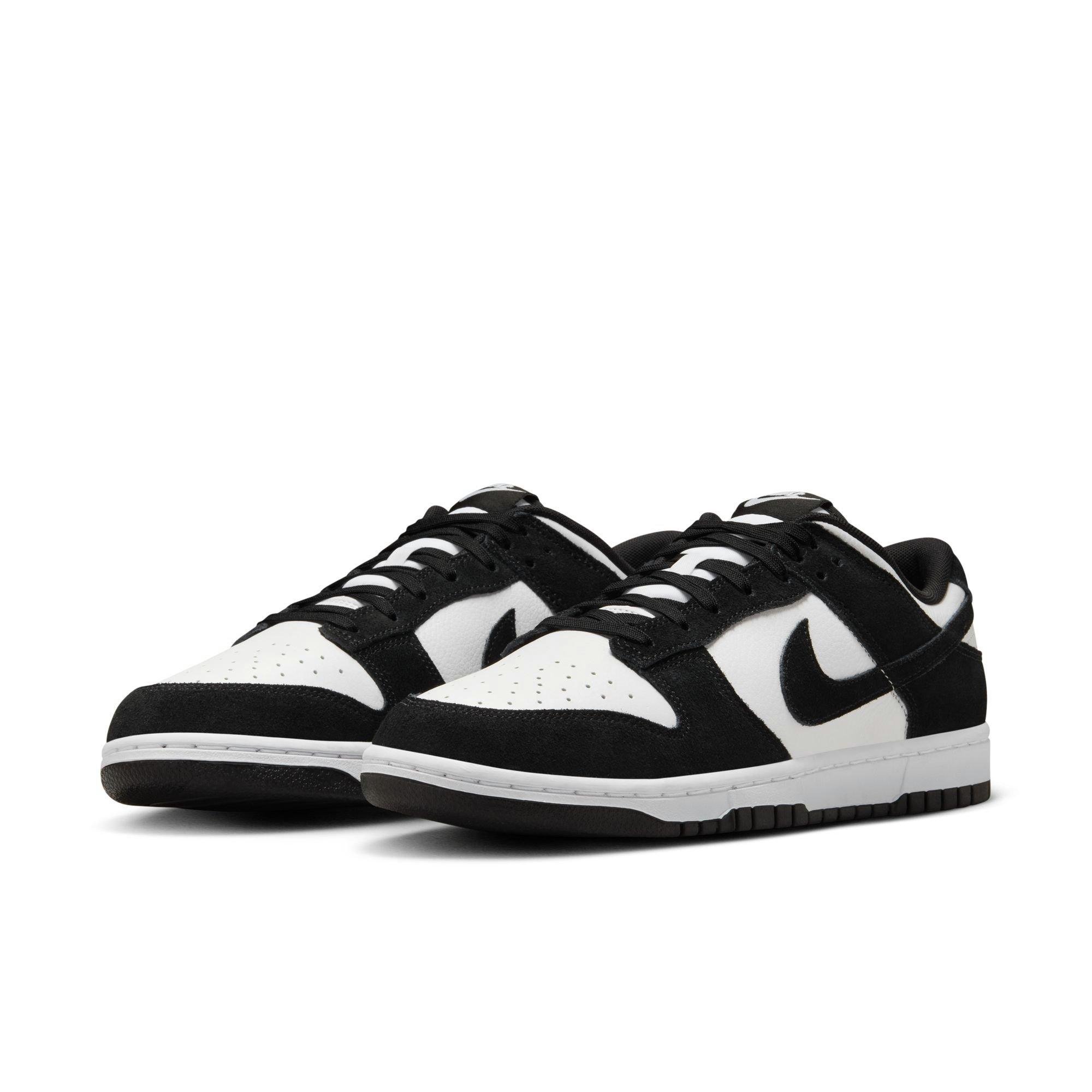 Nike Dunk Low Retro "White/Black Suede" Men's Shoe - WHITE/BLACK Thumbnail View 5