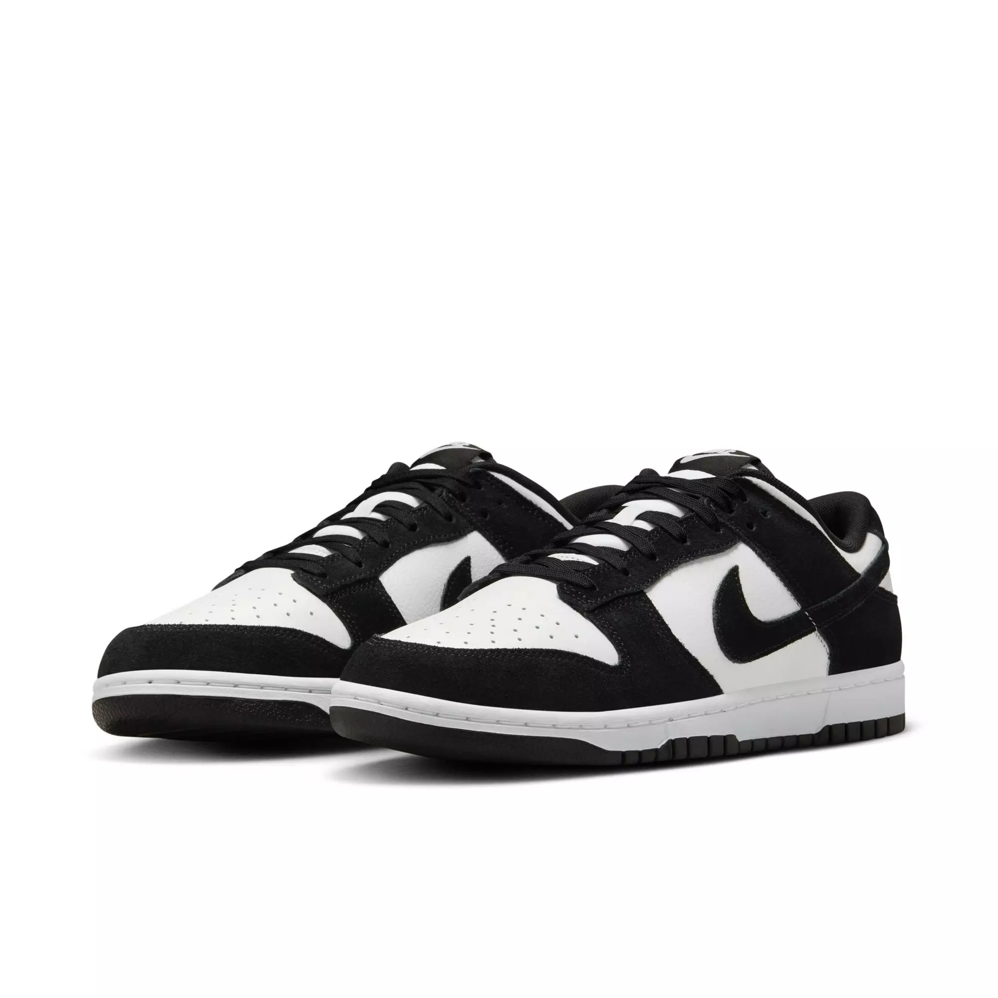 Nike Dunk Low Retro "White/Black Suede" Men's Shoe - WHITE/BLACK