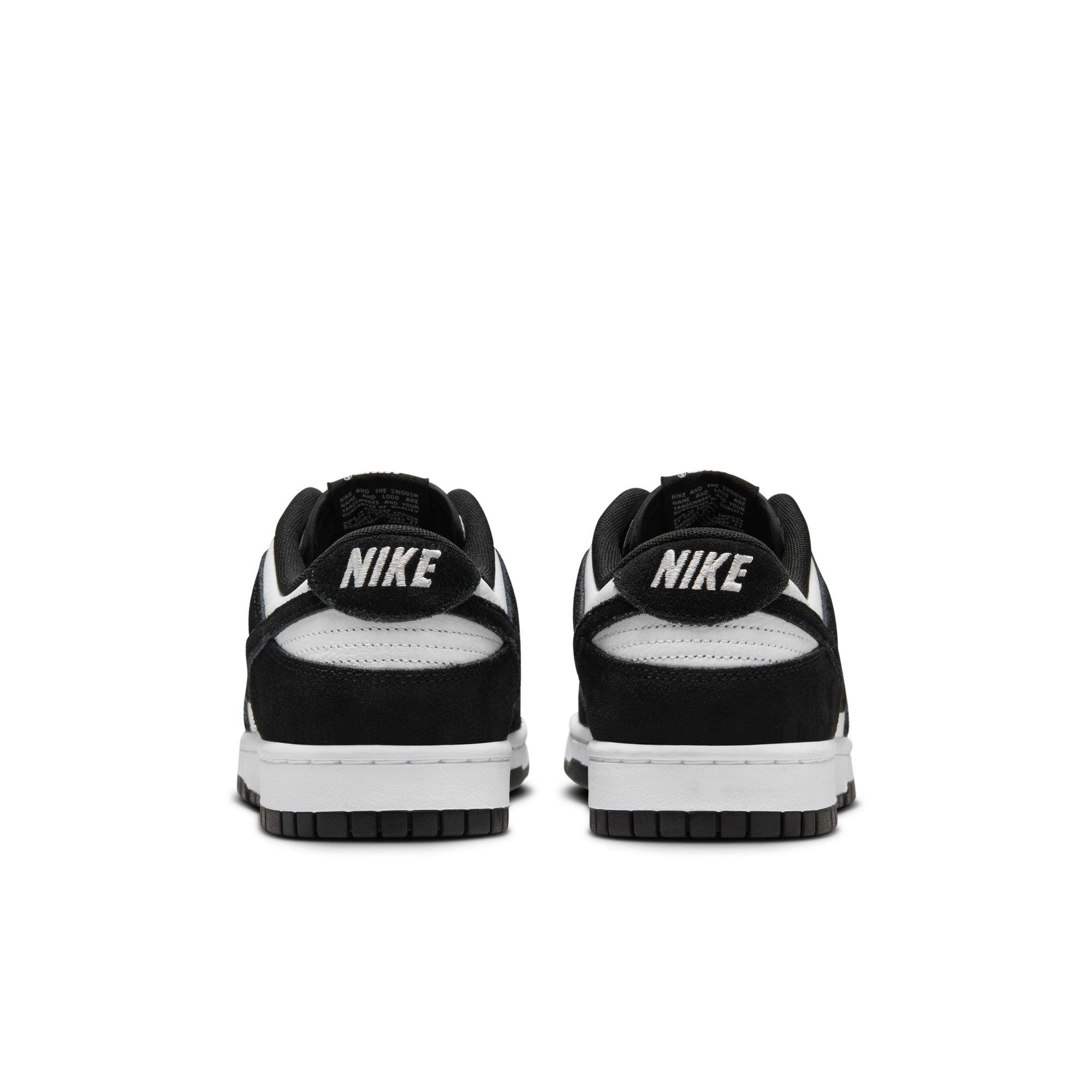 Nike Dunk Low Retro "White/Black Suede" Men's Shoe - WHITE/BLACK Thumbnail View 6