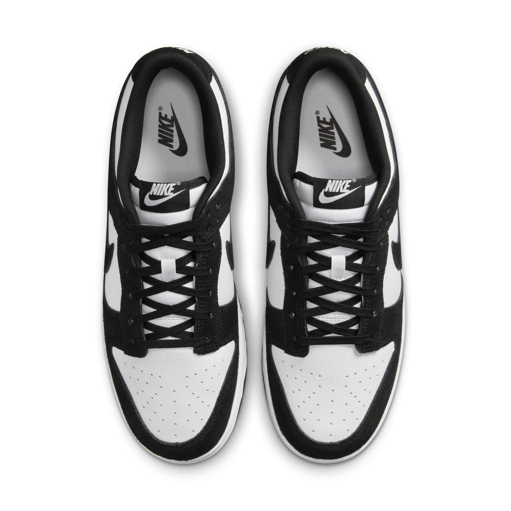 Nike Dunk Low Retro "White/Black Suede" Men's Shoe - WHITE/BLACK Thumbnail View 7