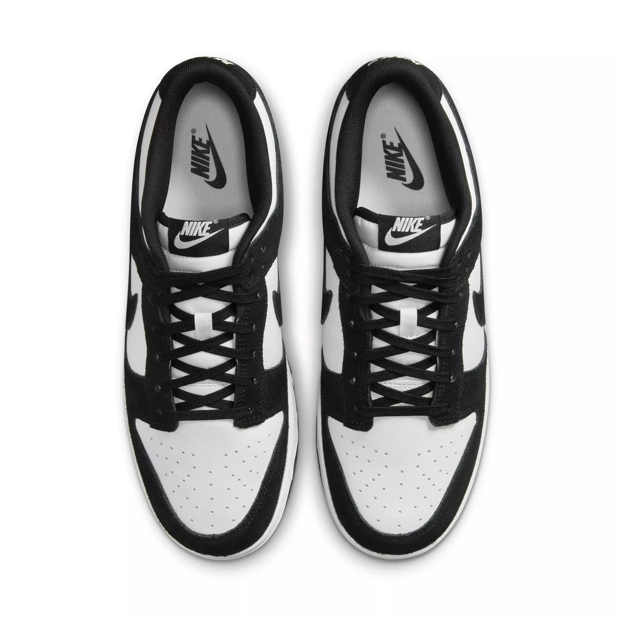 Nike Dunk Low Retro "White/Black Suede" Men's Shoe - WHITE/BLACK