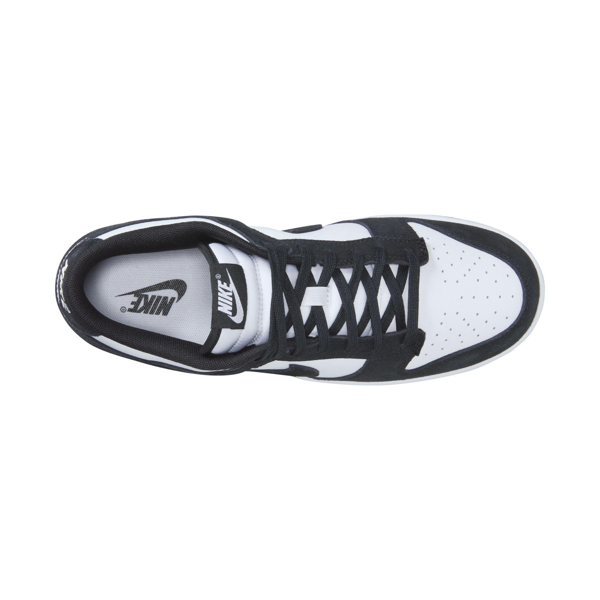 Nike Dunk Low Retro "White/Black Suede" Men's Shoe - WHITE/BLACK Thumbnail View 8