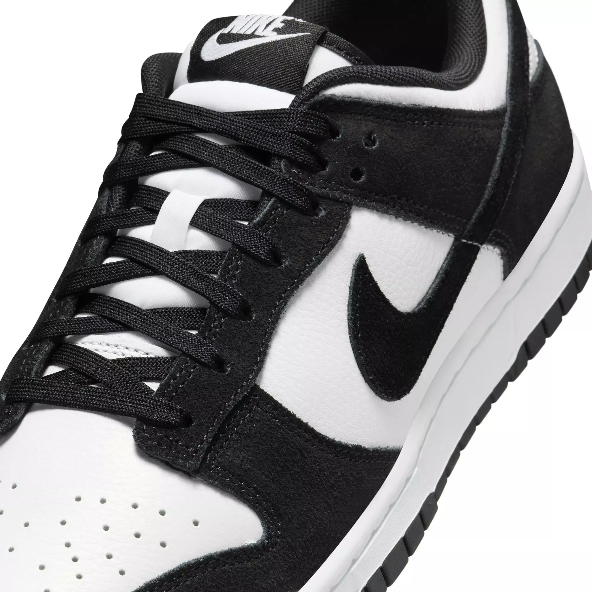 Nike Dunk Low Retro "White/Black Suede" Men's Shoe - WHITE/BLACK
