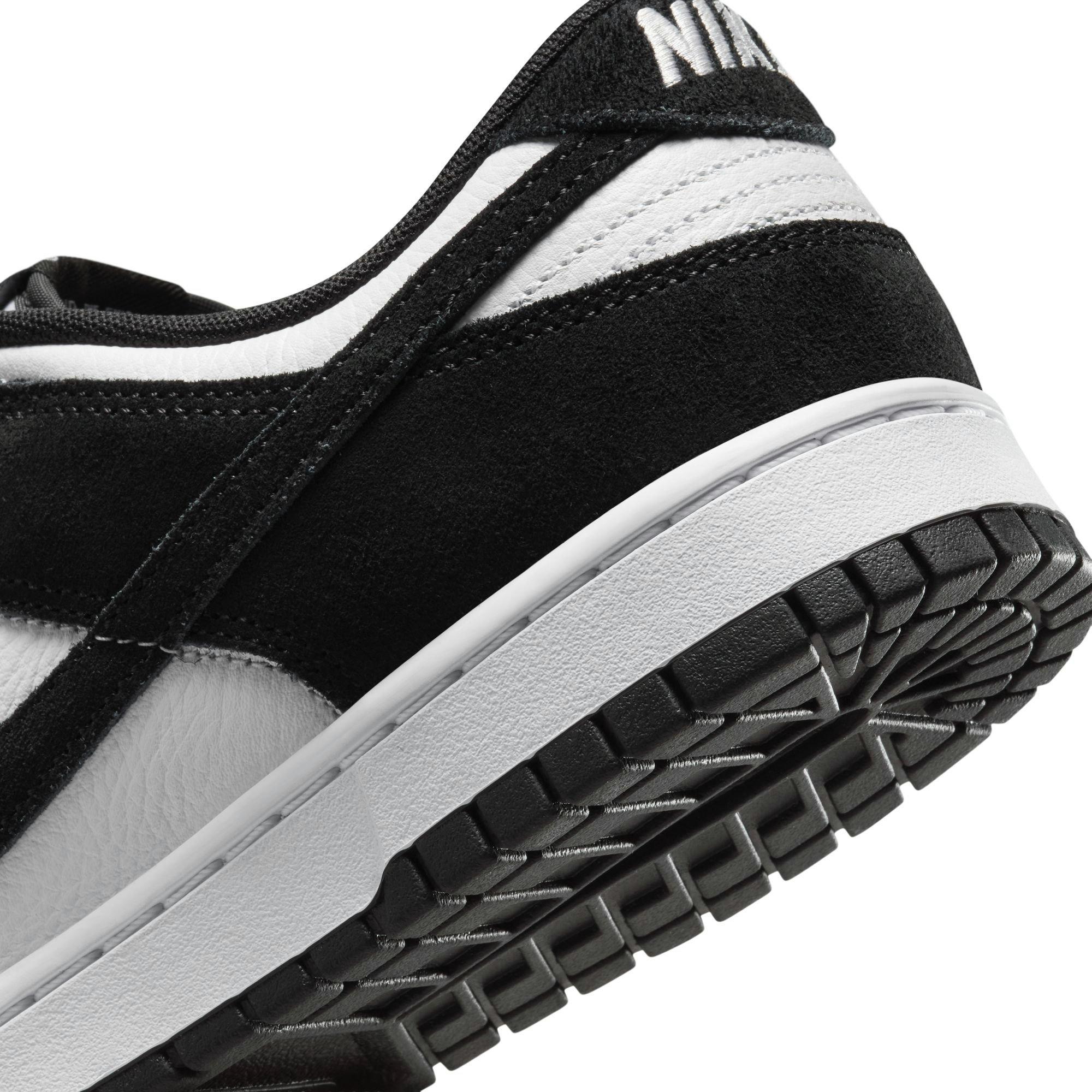 Nike Dunk Low Retro "White/Black Suede" Men's Shoe - WHITE/BLACK Thumbnail View 11