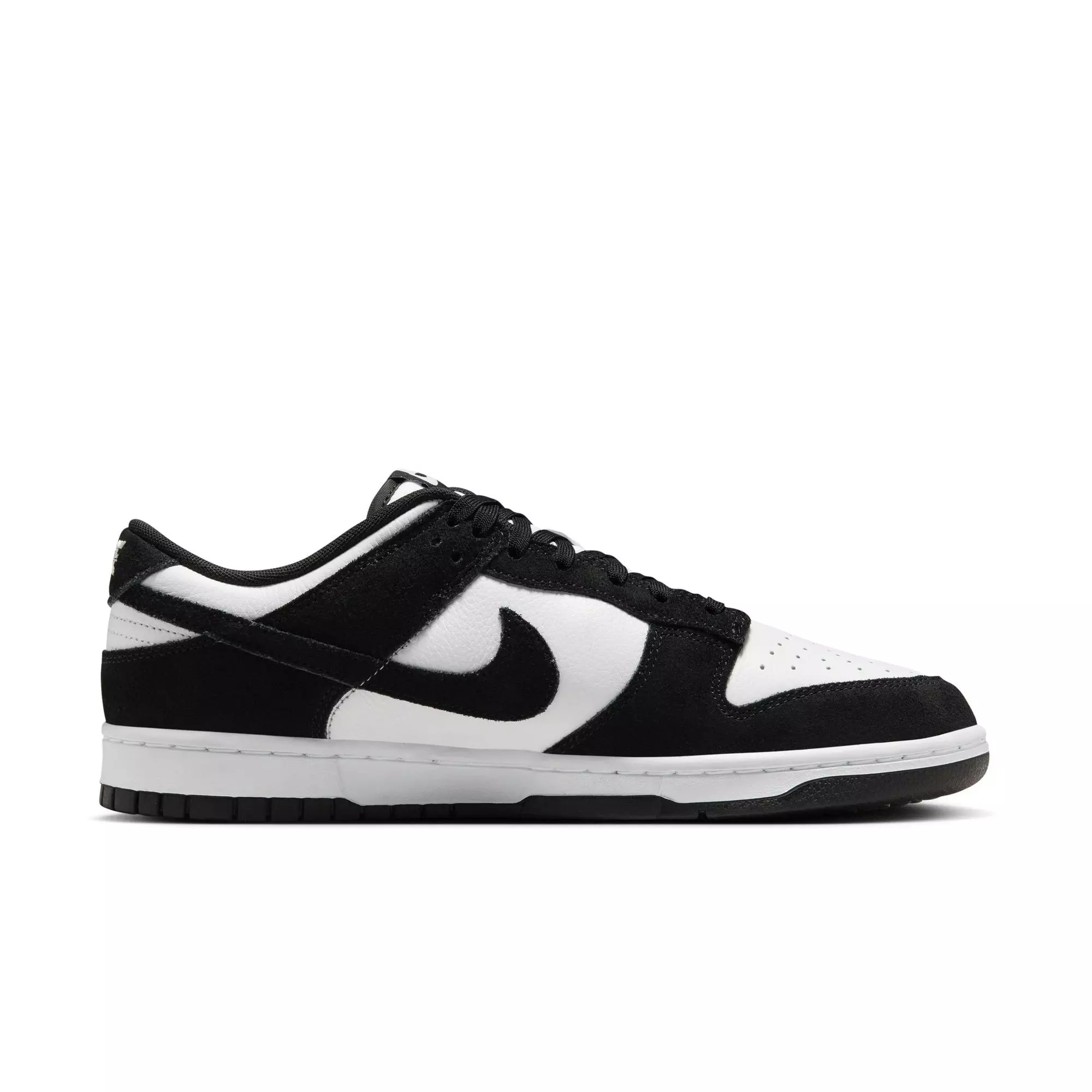 Nike Dunk Low Retro "White/Black Suede" Men's Shoe - WHITE/BLACK