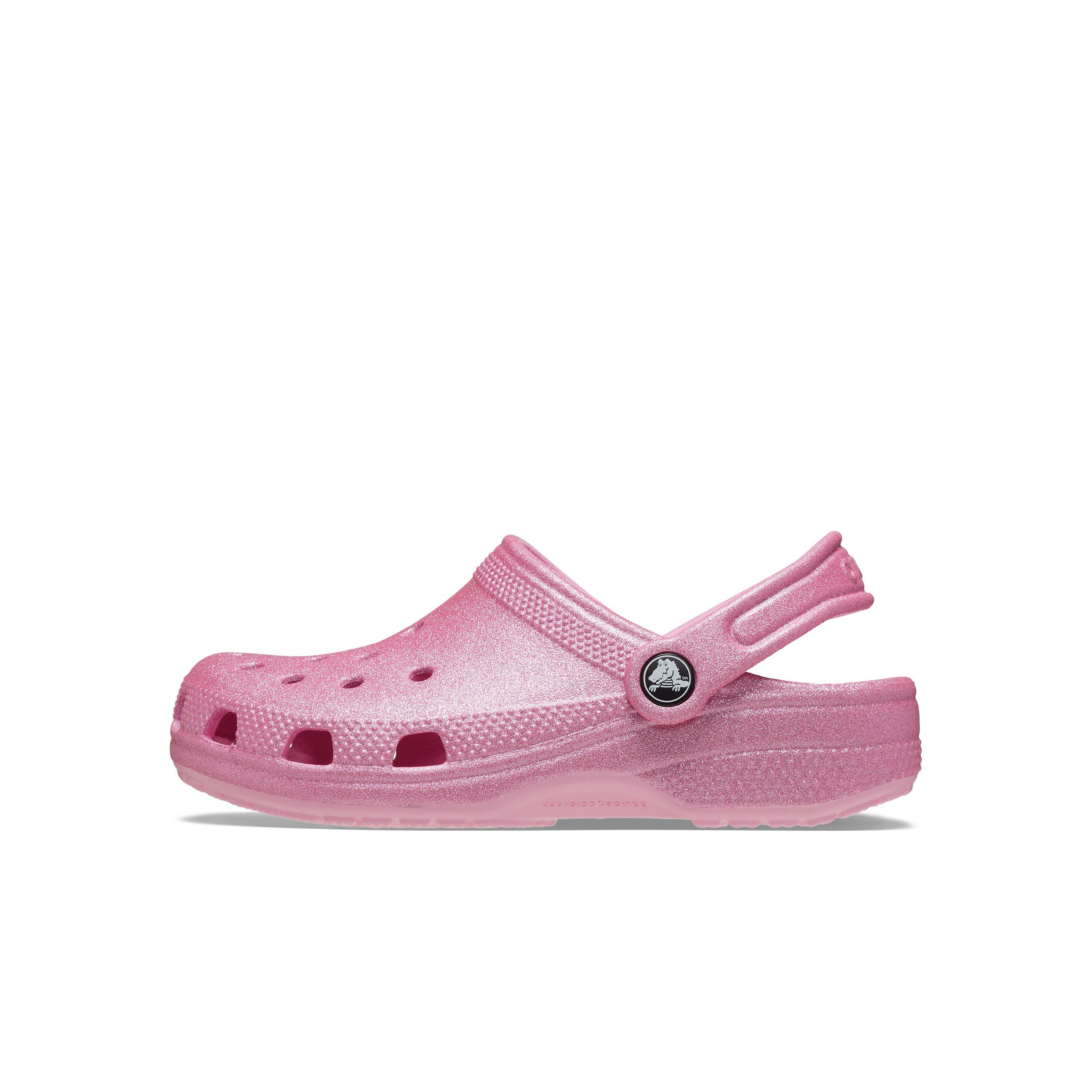 Crocs Classic Preschool Girls' "Pink Glitter" Clog