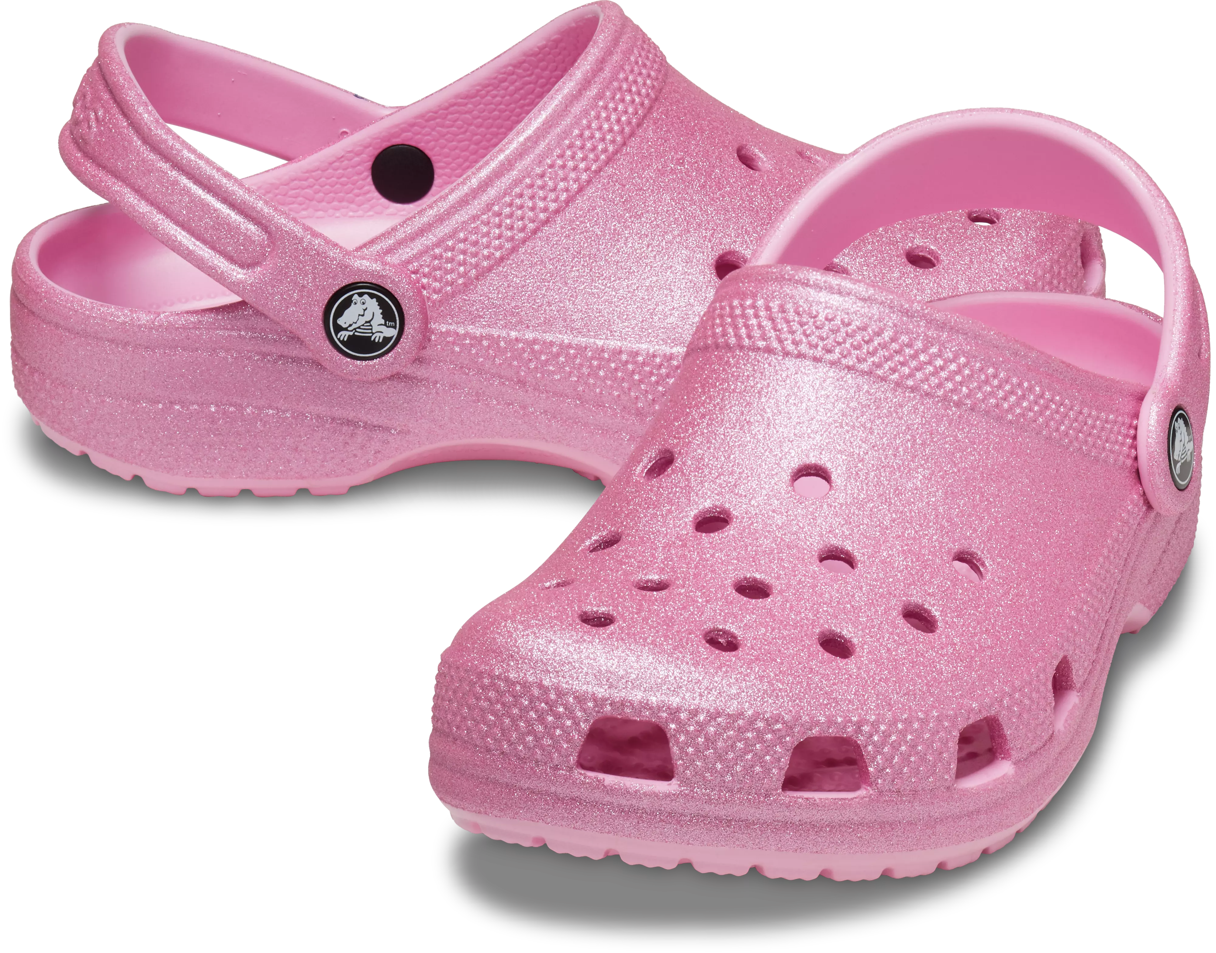 Crocs Classic "Pink Glitter" Preschool Girls' Clog - PINK