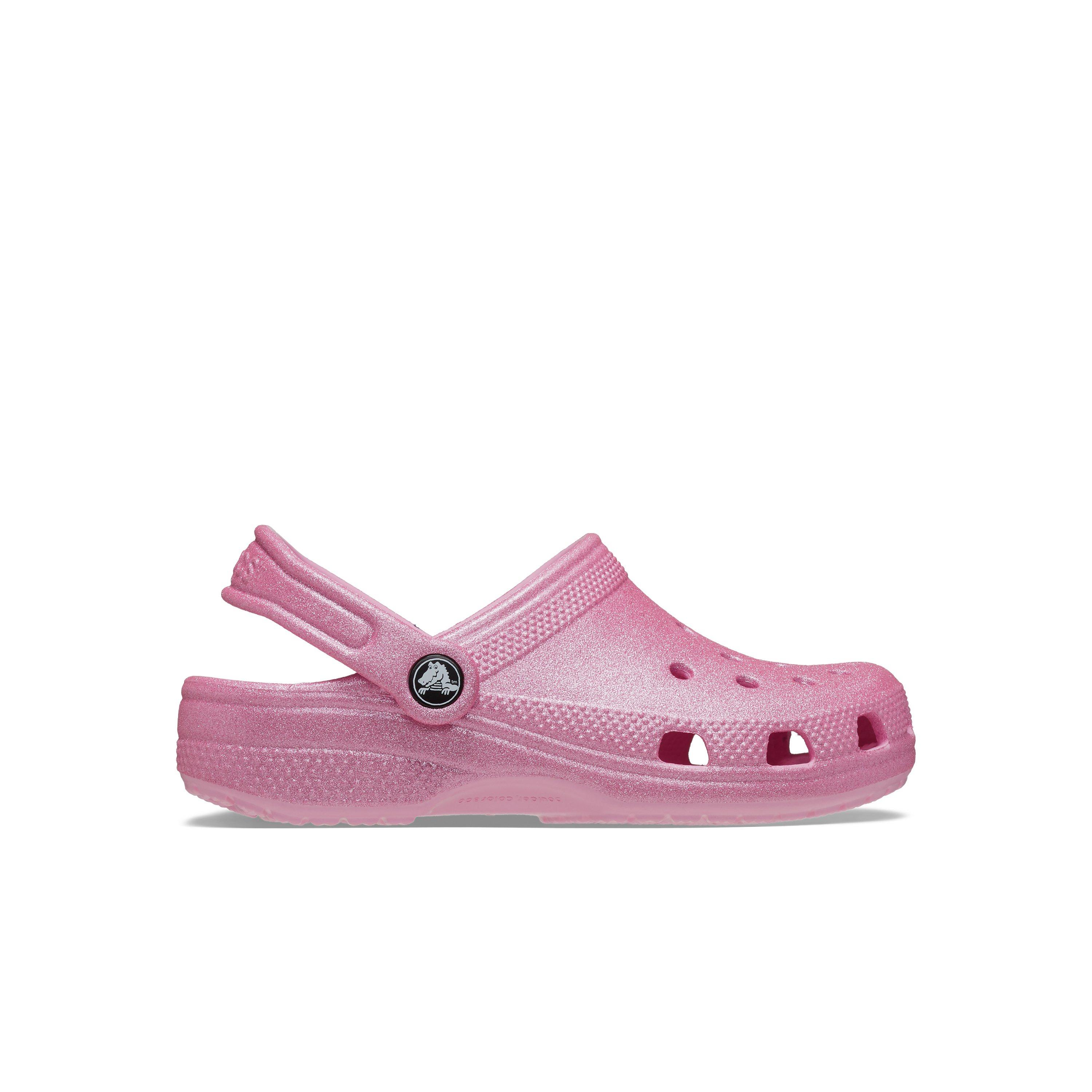 Crocs Classic Preschool Girls' "Pink Glitter" Clog