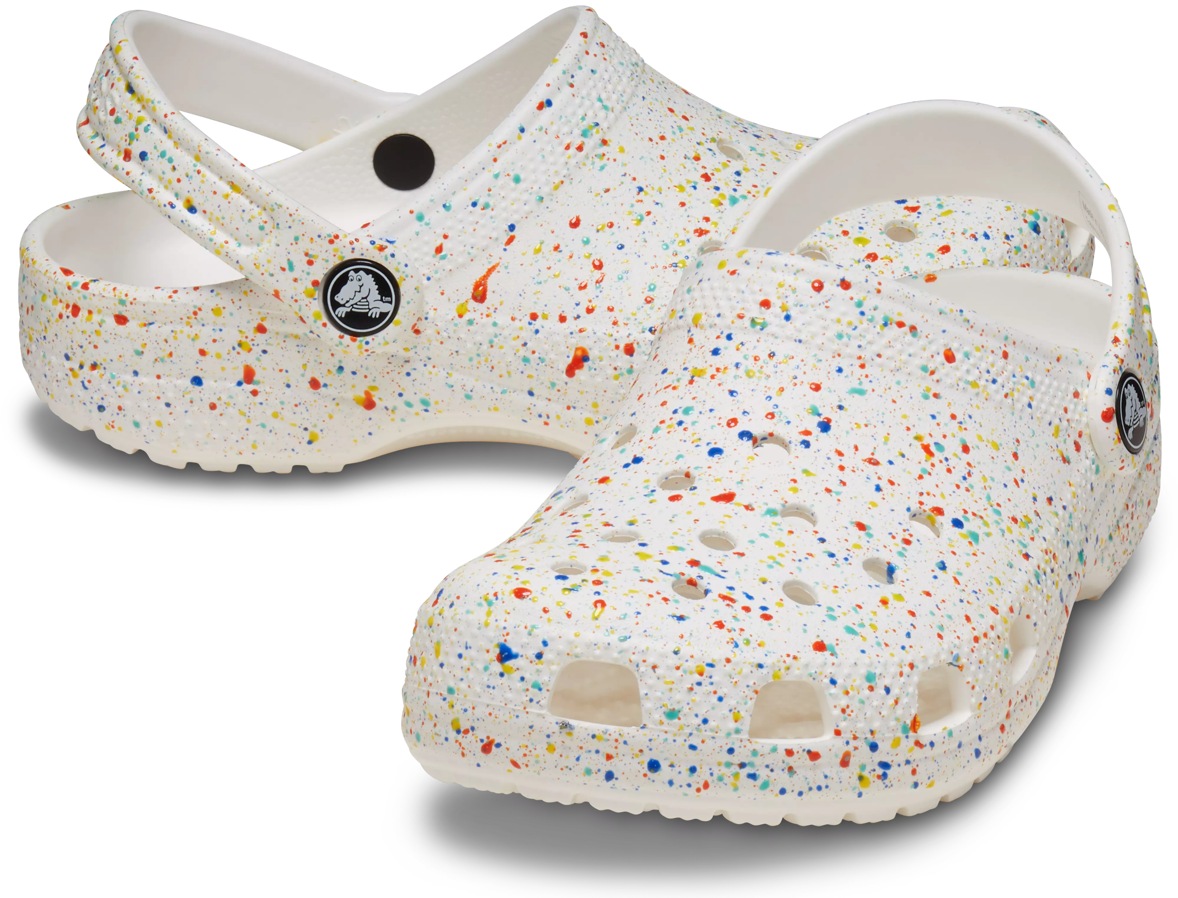Crocs Classic "Paint Splatter" Preschool Girls' Clog - MULTI-COLOR