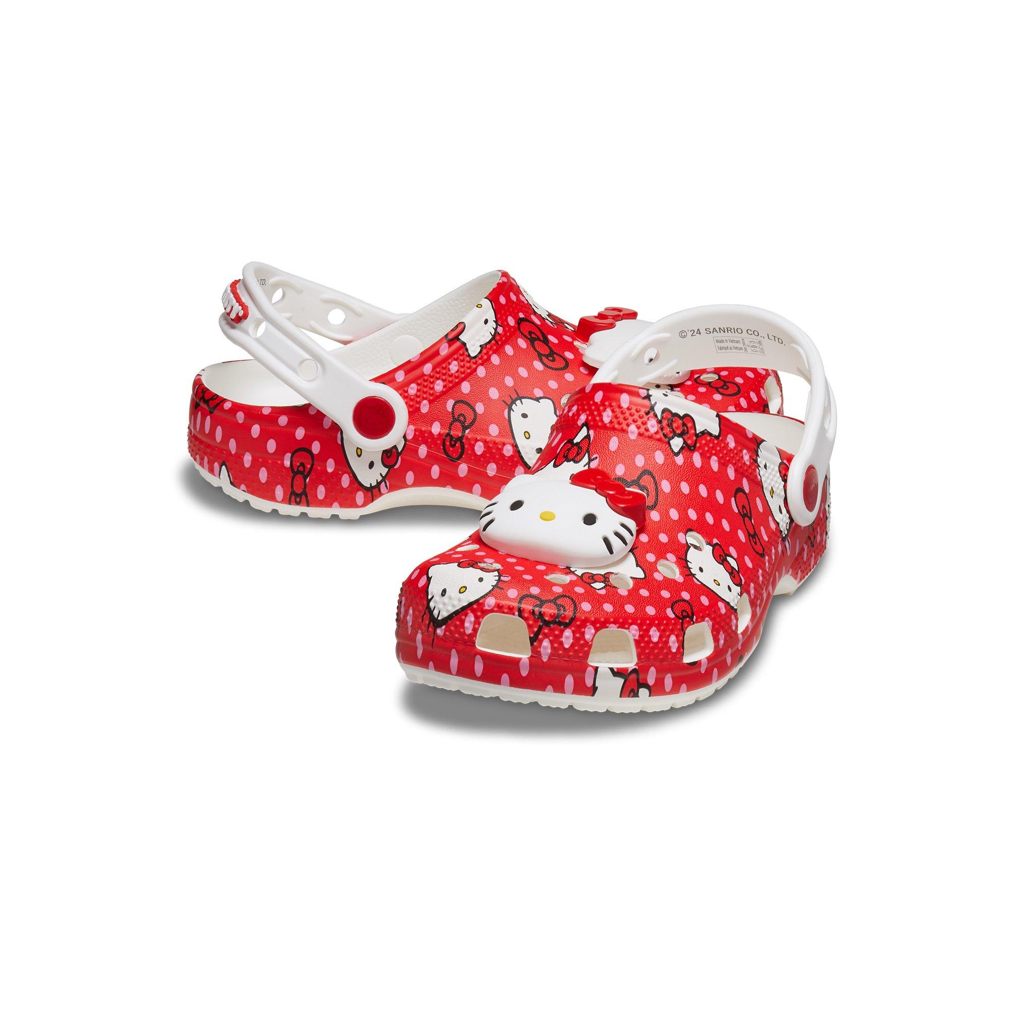 Crocs x Hello Kitty Classic Preschool Girls' Clog - RED Thumbnail View 3