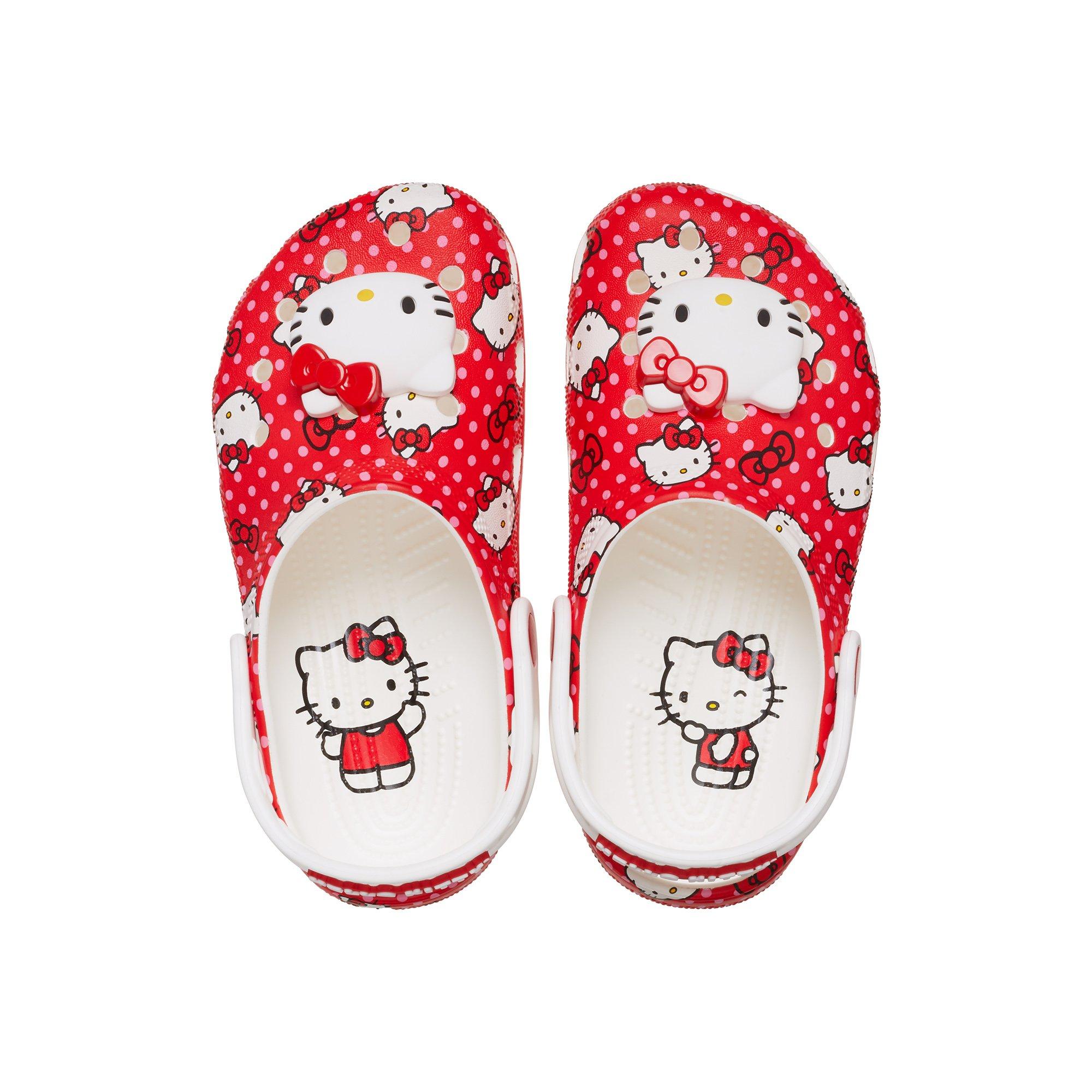 Crocs x Hello Kitty Classic Preschool Girls' Clog - RED Thumbnail View 6