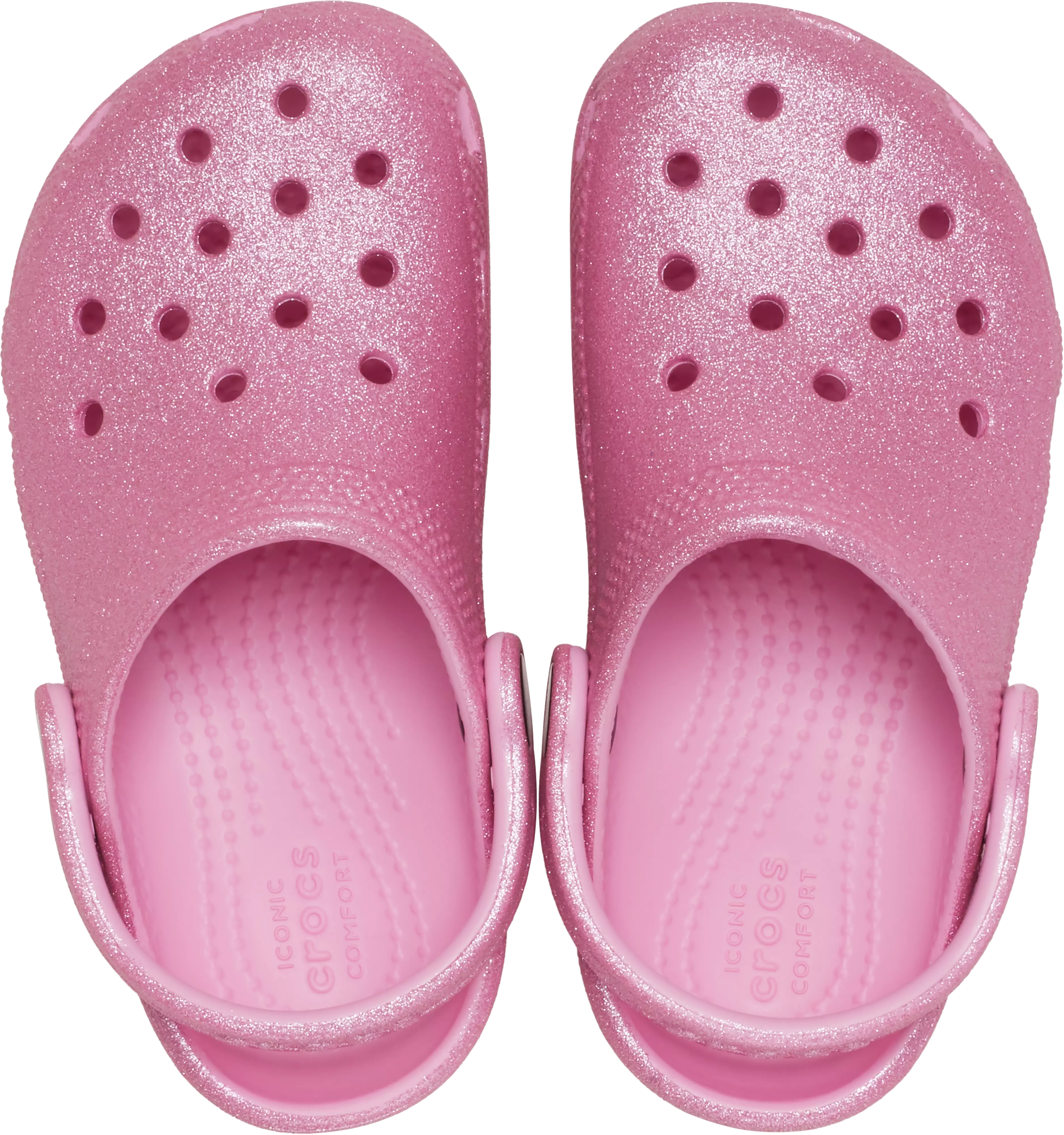 Crocs Classic "Pink Glitter" Toddler Girls' Clog - PINK