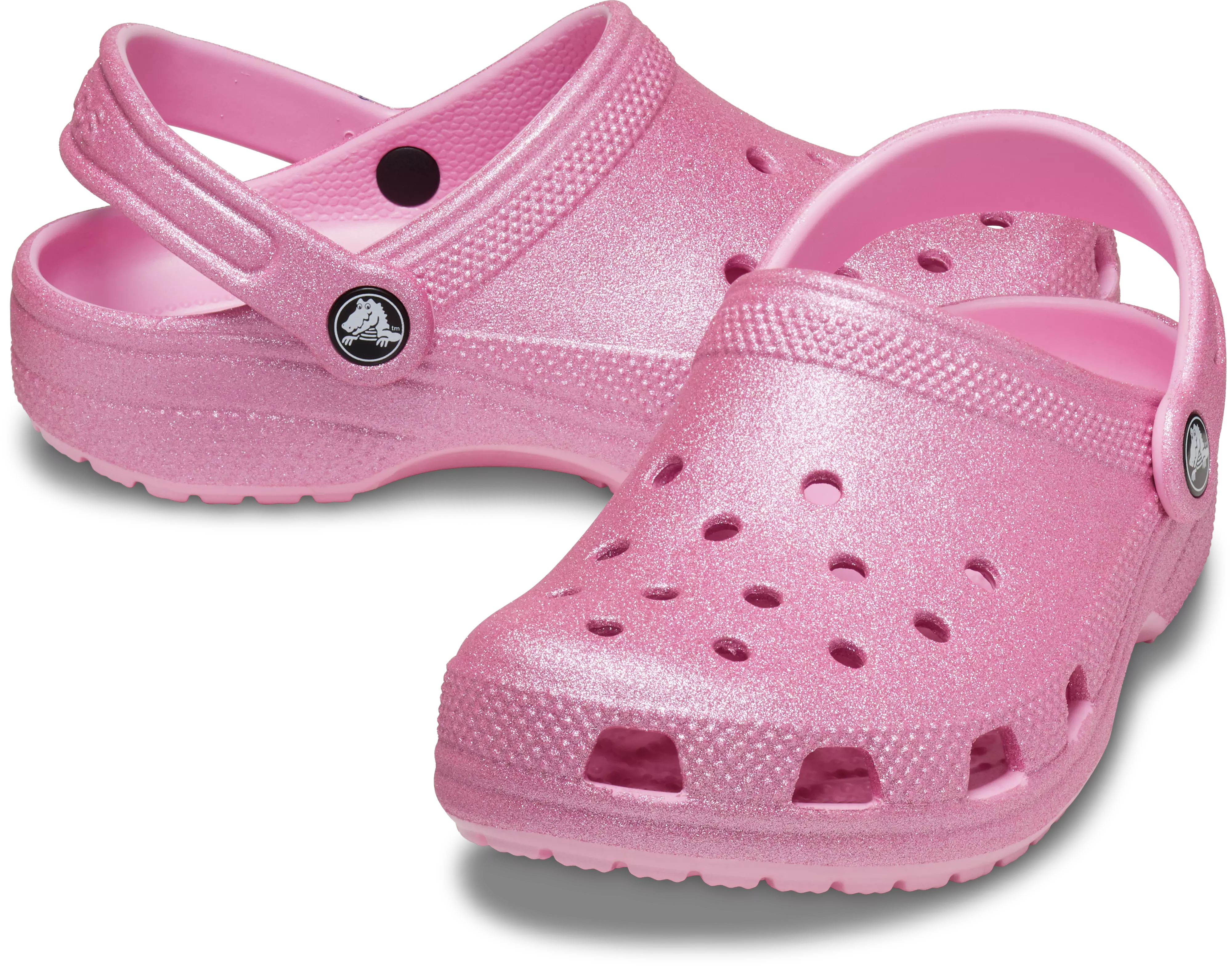 Crocs Classic "Pink Glitter" Toddler Girls' Clog - PINK