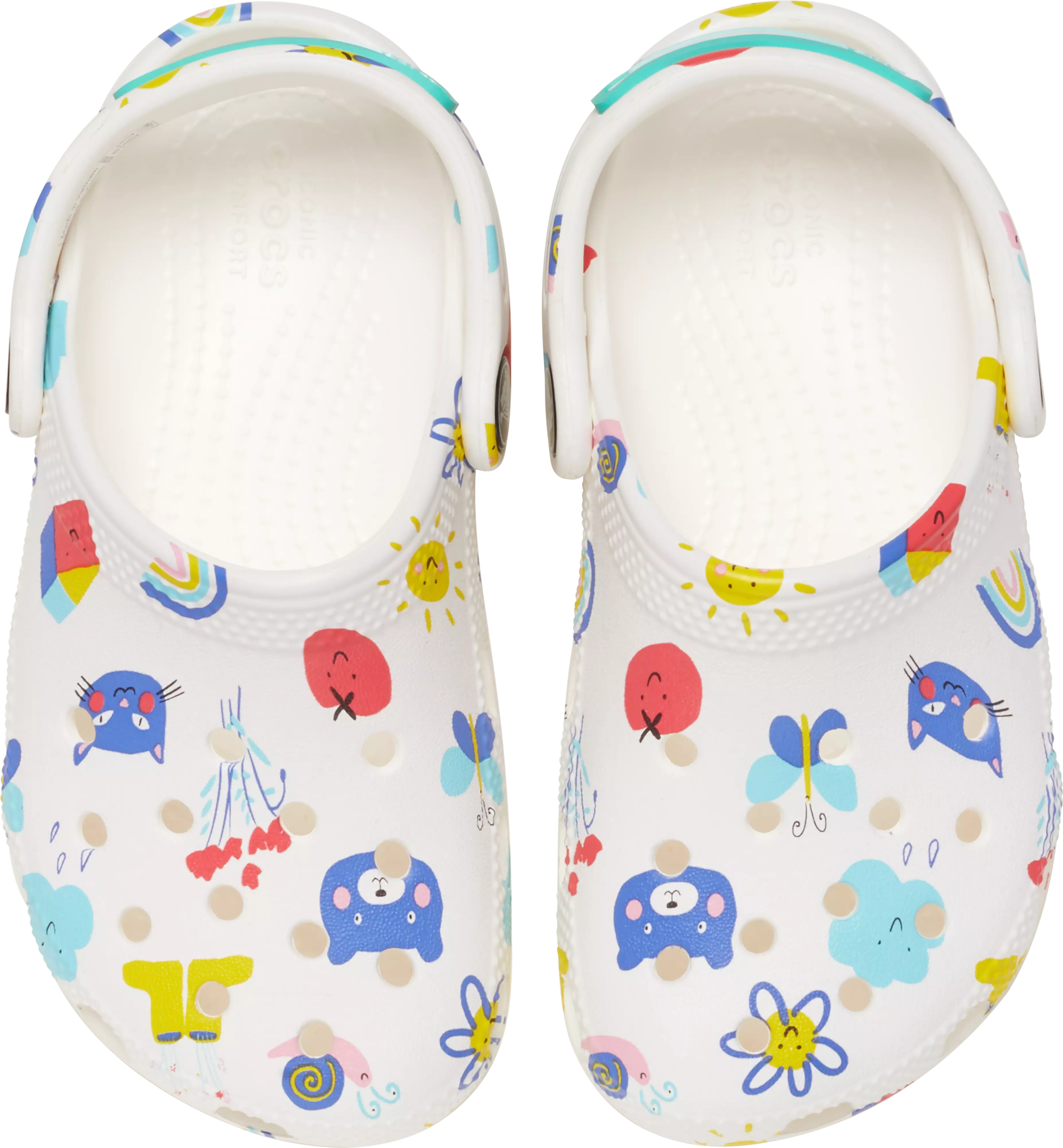 Crocs Classic "Doodle Print" Toddler Kids' Clog - MULTI-COLOR