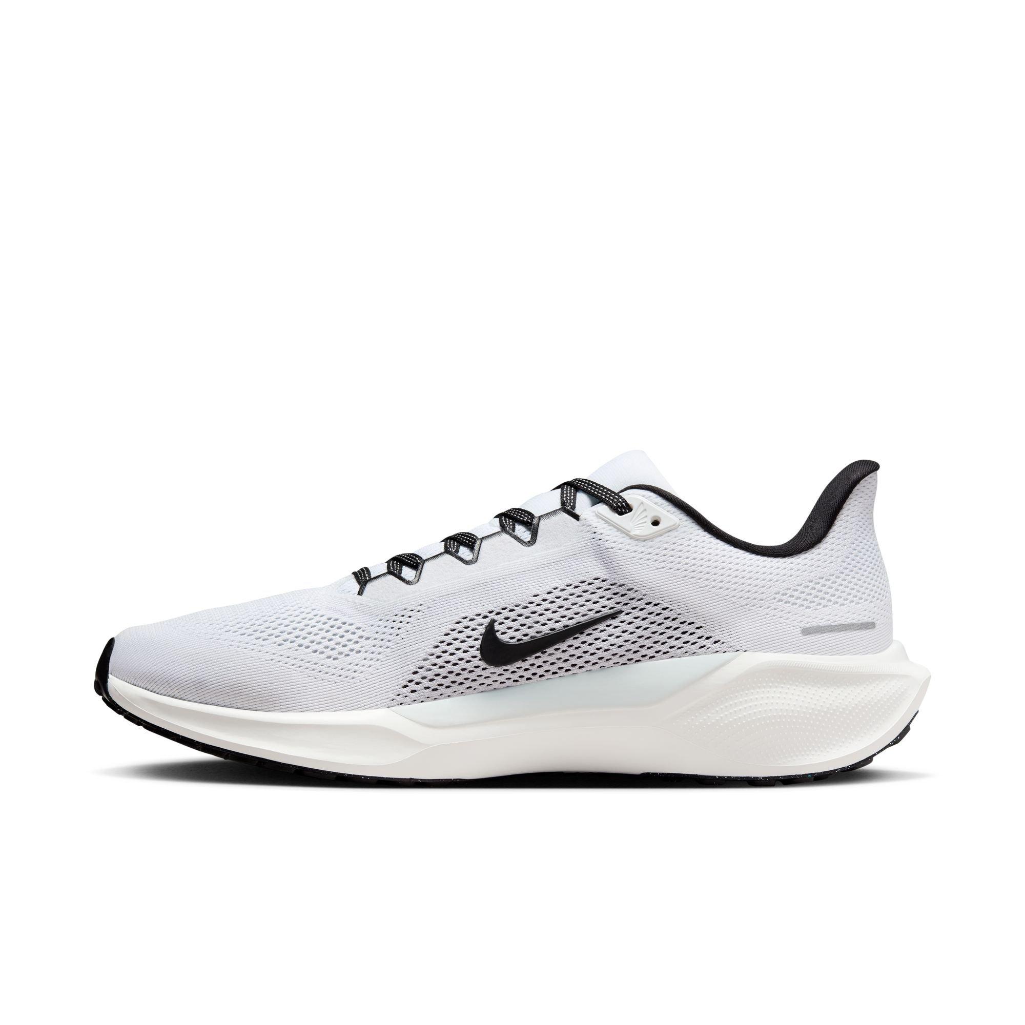 Nike Pegasus 41 "White/Black/Pure Platinum/Summit White" Men's Running Shoe - WHITE/BLACK Thumbnail View 4