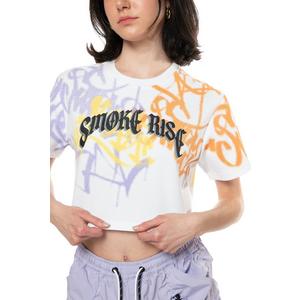 Smoke Rise Women's Graffiti Waffle Crop Top