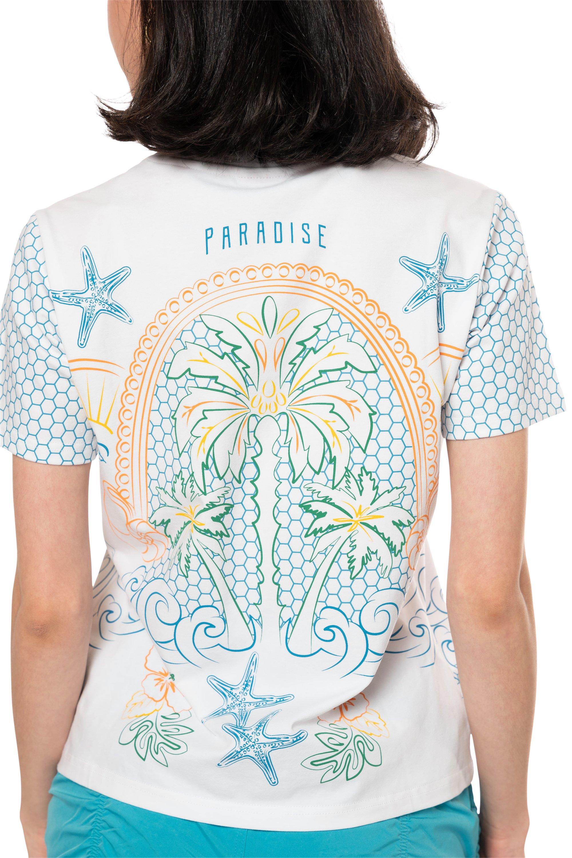 Smoke Rise Women's Paradise Printed Tee - White/Dust - WHITE/BLUE Thumbnail View 2