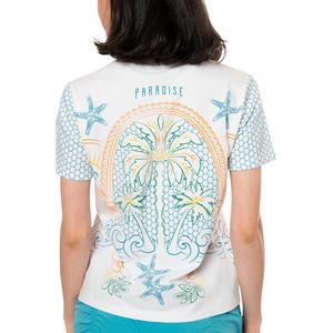 Smoke Rise Women's Paradise Printed Tee - White/Dust