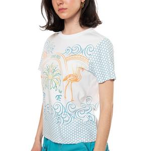 Smoke Rise Women's Paradise Printed Tee - White/Dust