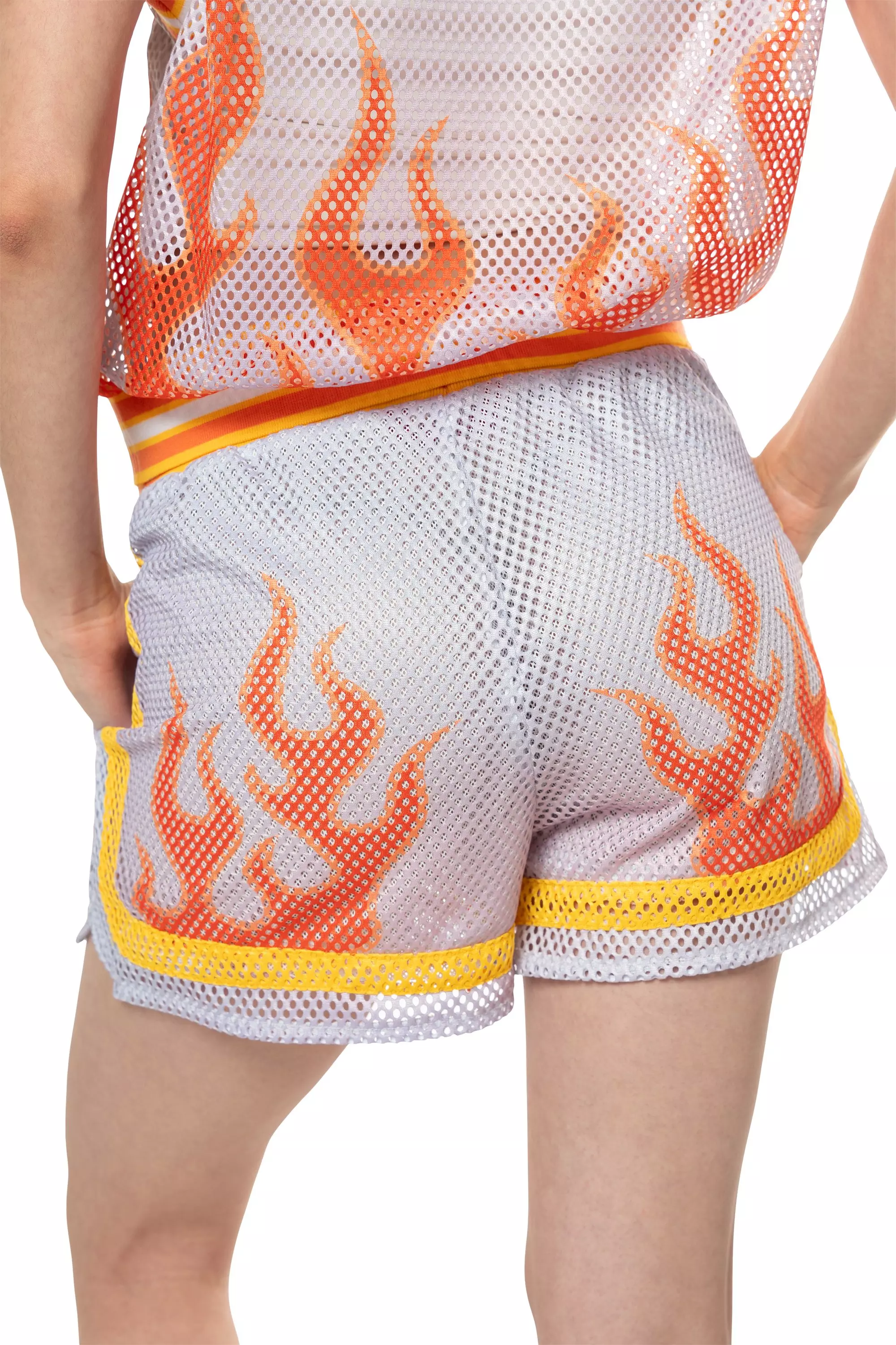 Smoke Rise Women's Flame Mesh Shorts - MULTI-COLOR