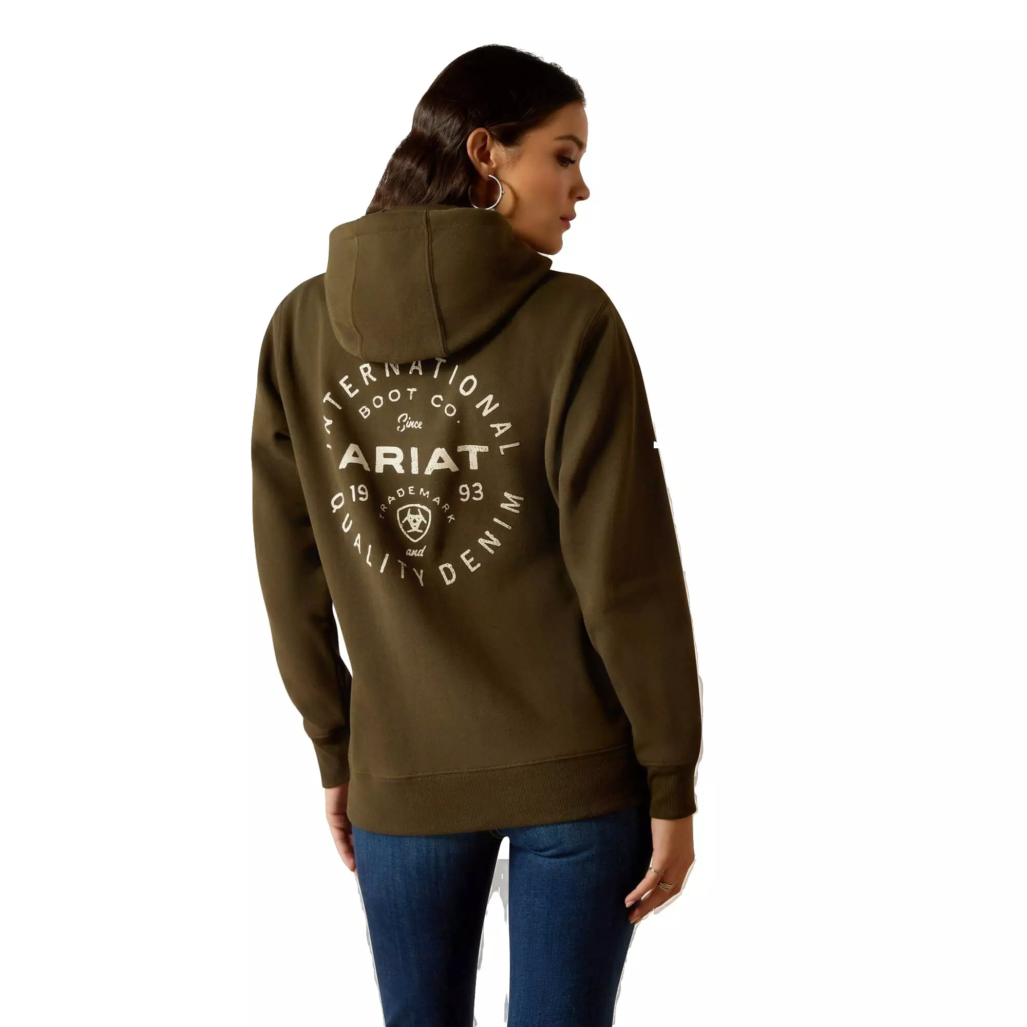 Ariat Women's Stamp Logo Hoodie - Black - BLACK