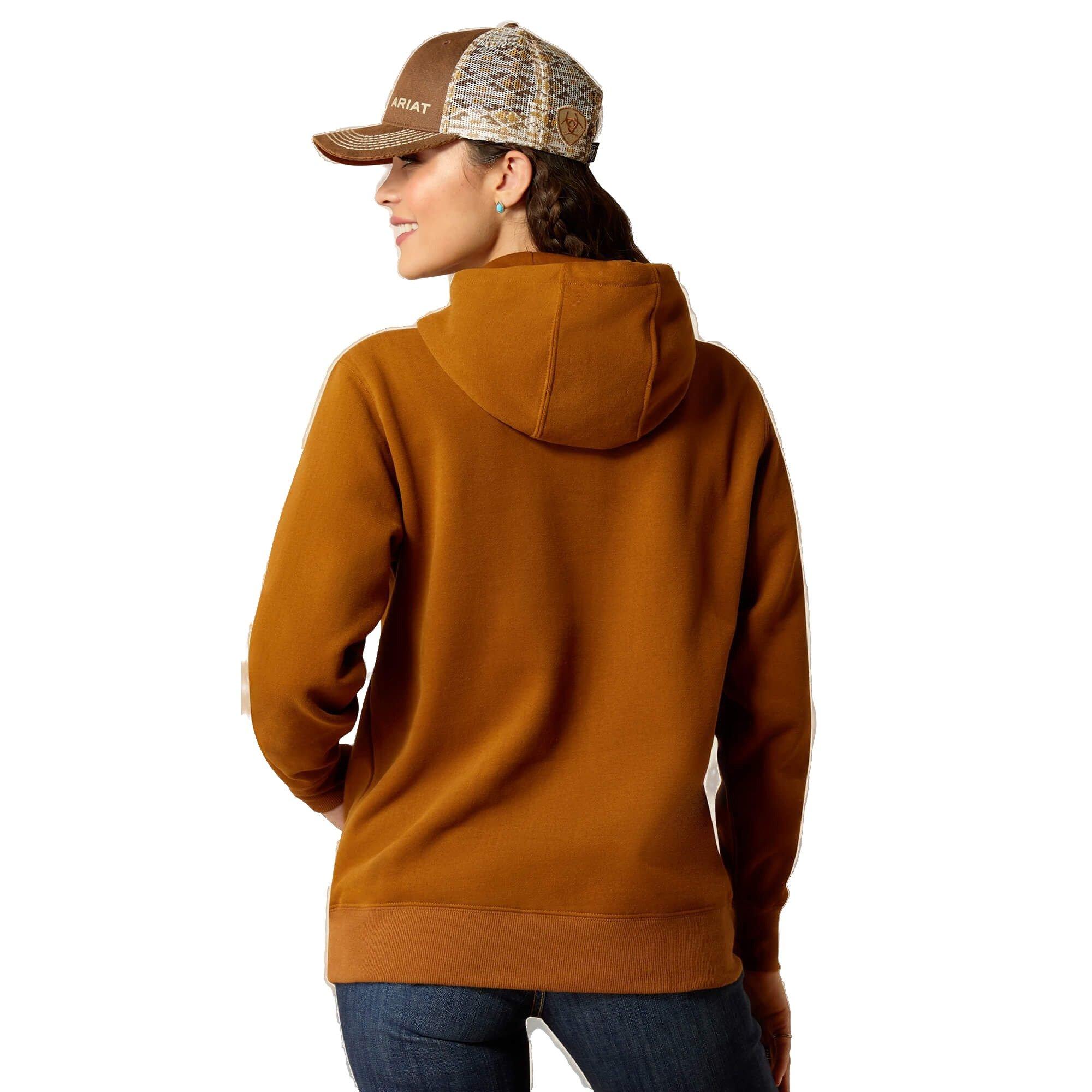 Ariat Women's Horizon Hoodie - Chestnut - BROWN Thumbnail View 2