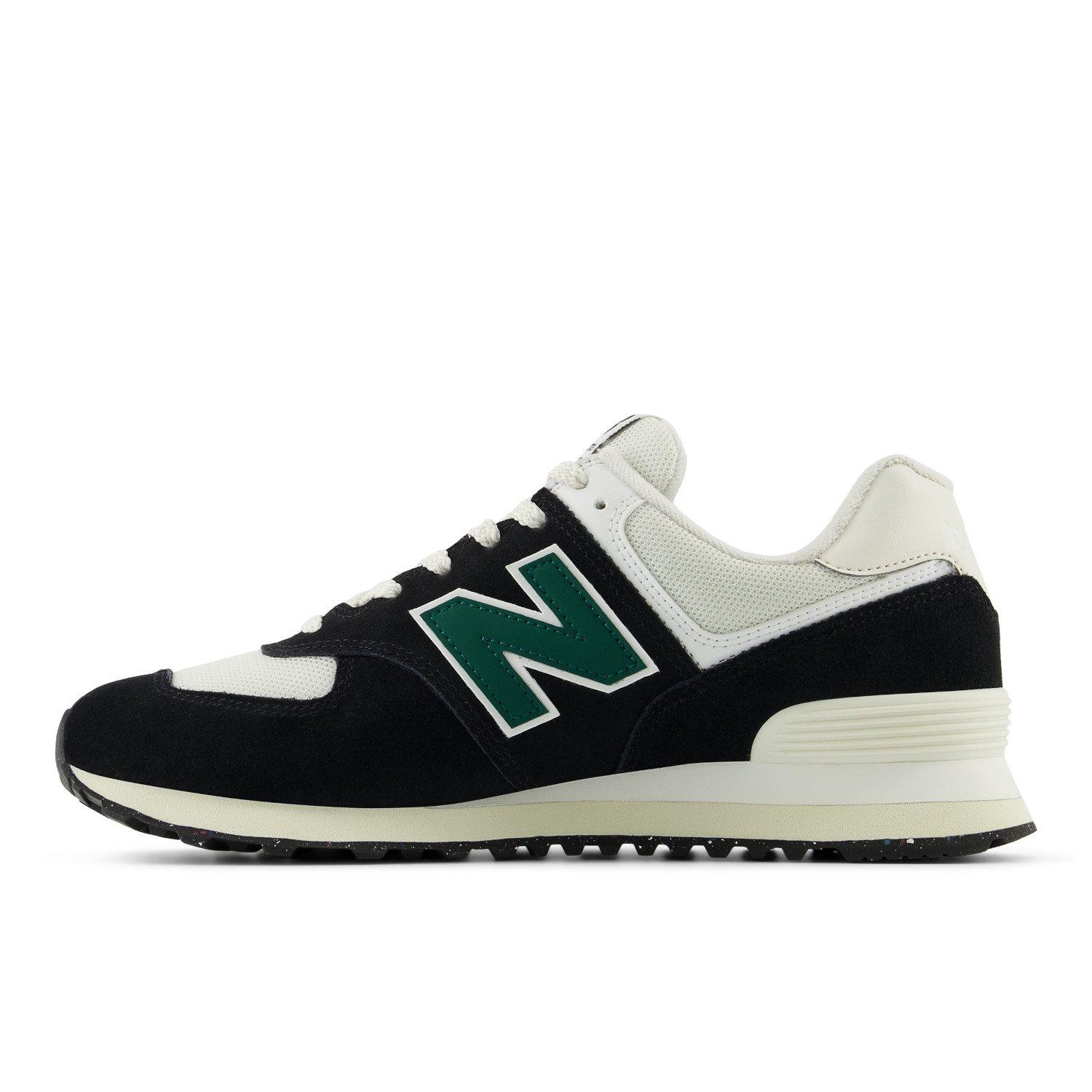 New Balance 574 Men's "Black/White/Green" Shoe