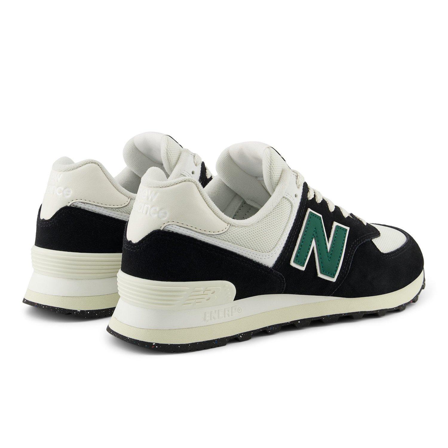 New Balance 574 Men's "Black/White/Green" Shoe