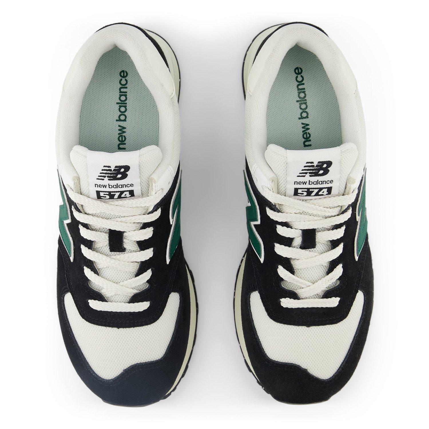 New Balance 574 Men's "Black/White/Green" Shoe