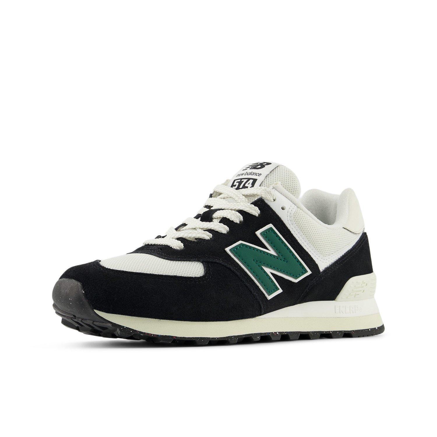 New Balance 574 Men's "Black/White/Green" Shoe