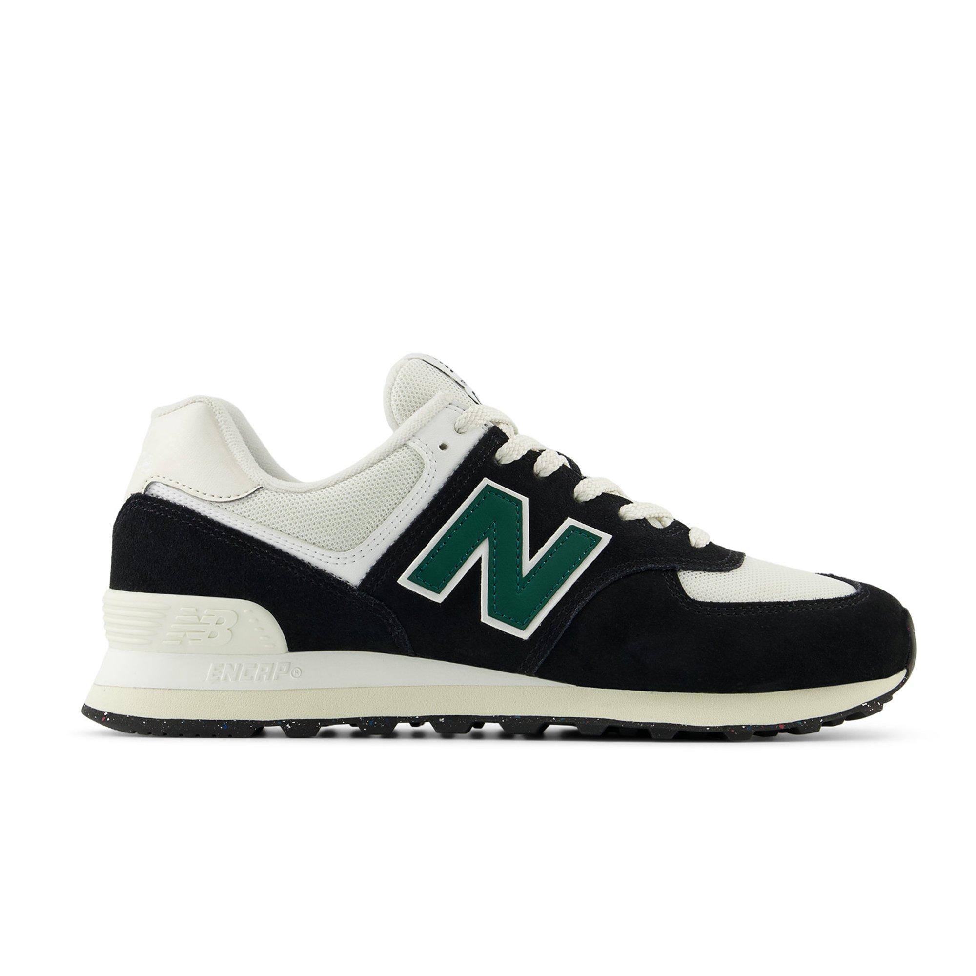 New Balance 574 "Black/White/Green" Men's Shoe - BLACK/WHITE/GREEN