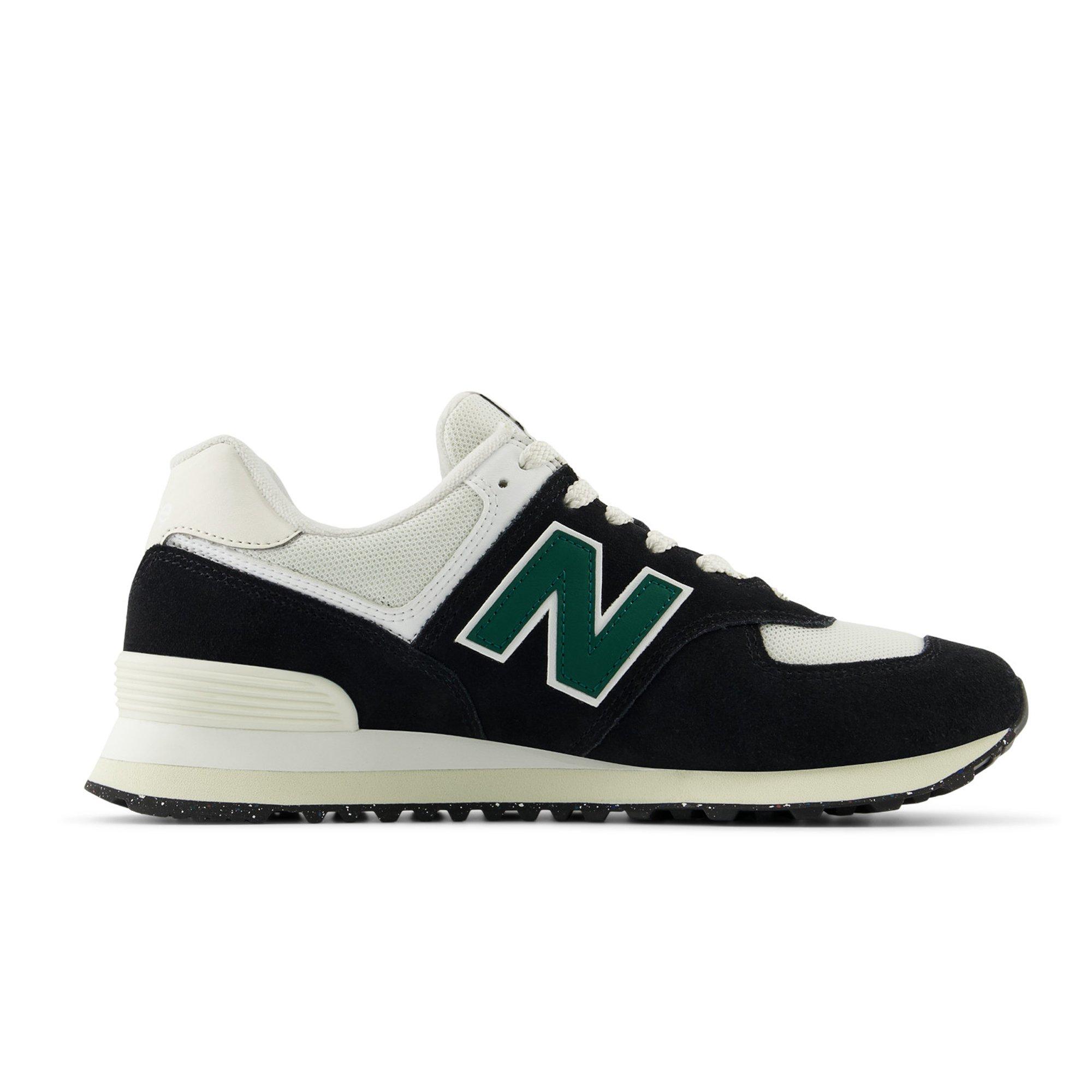 New Balance 574 Men's "Black/White/Green" Shoe