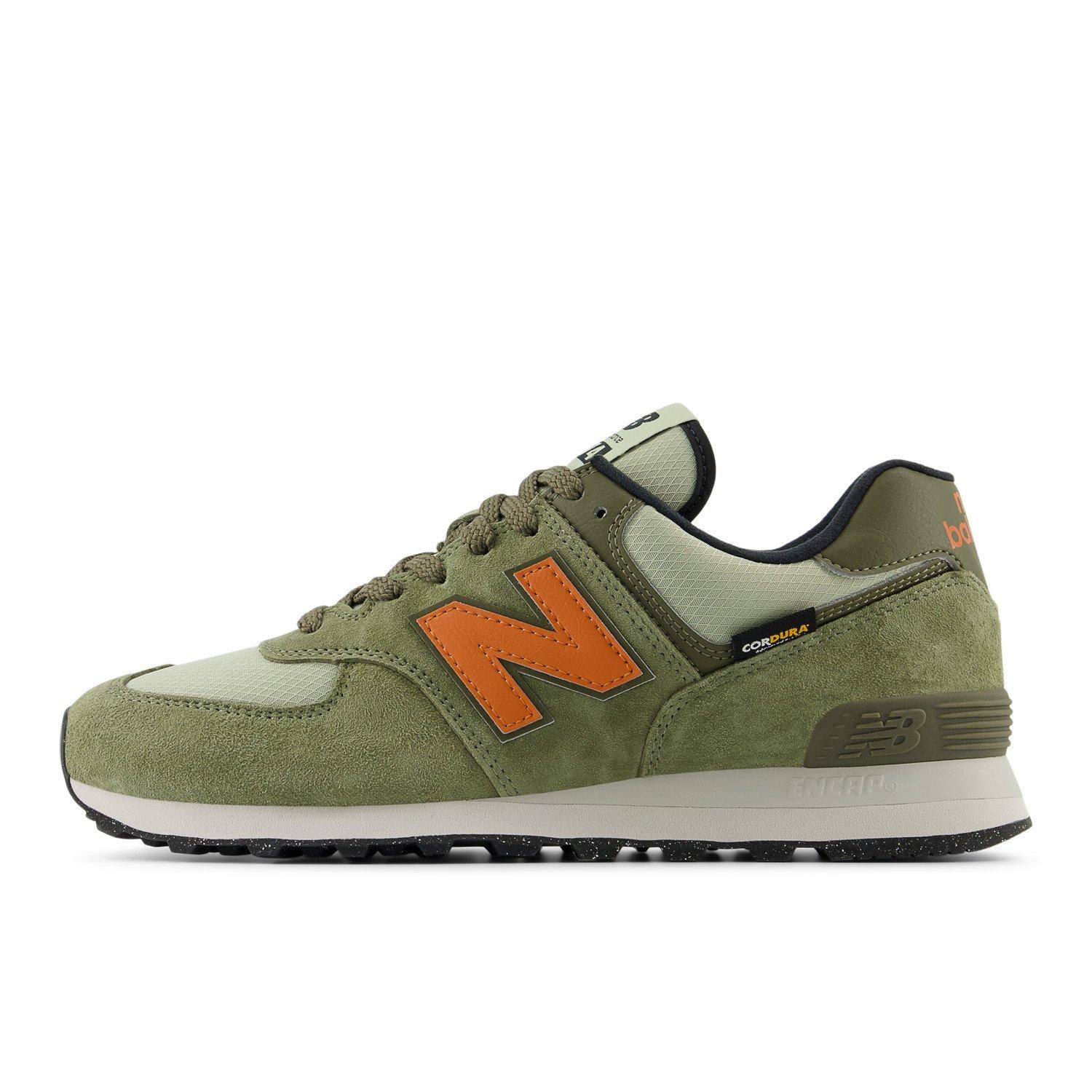 New Balance 574 Men's "Green/Orange" Shoe