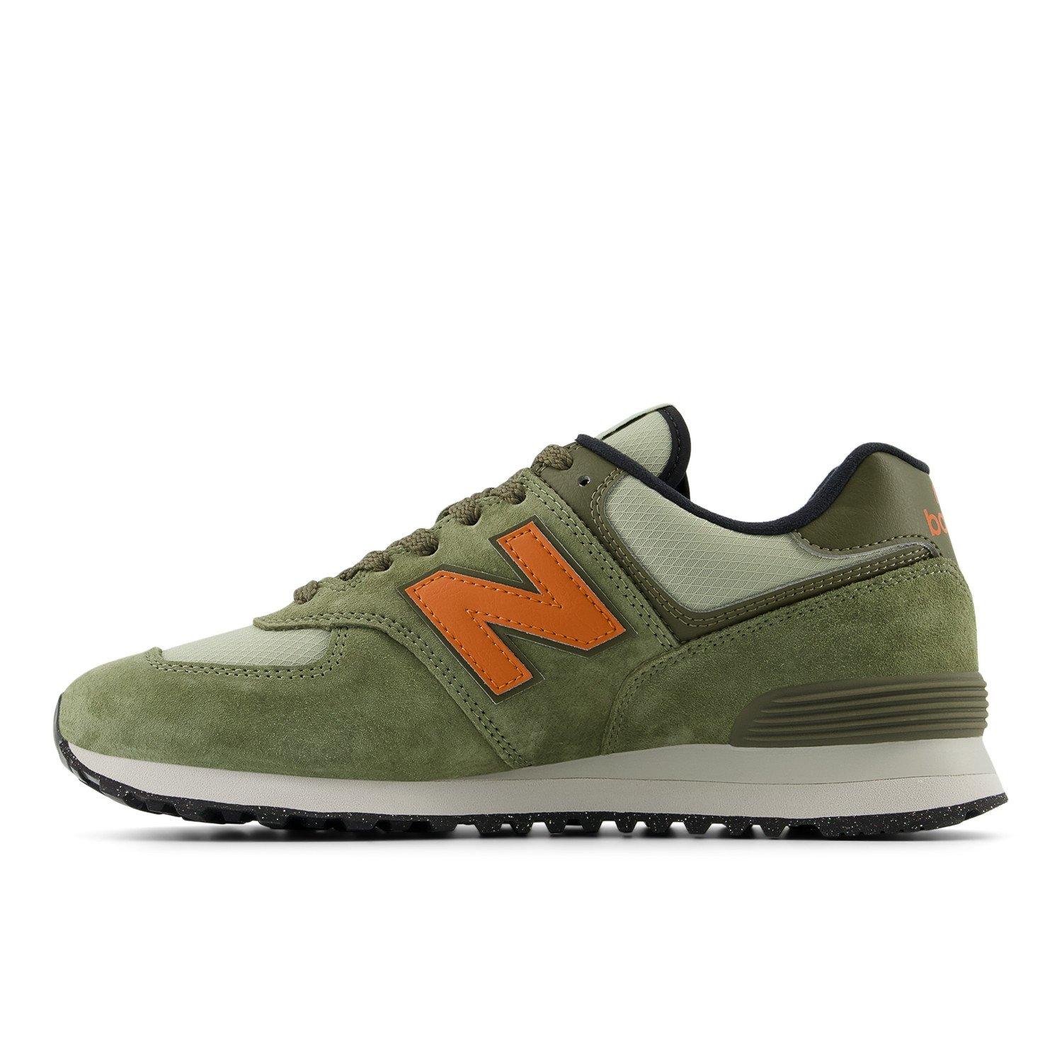 New Balance 574 Men's "Green/Orange" Shoe