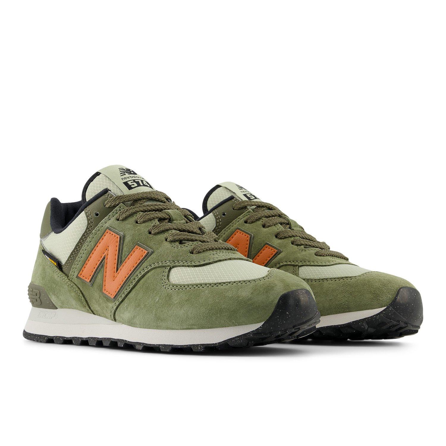 New Balance 574 Men's "Green/Orange" Shoe
