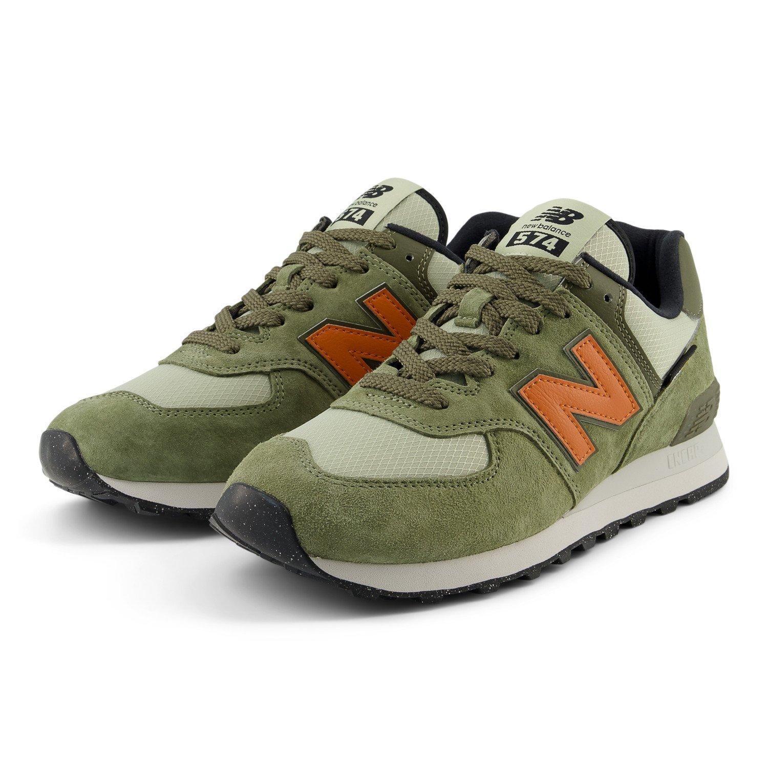 New Balance 574 Men's "Green/Orange" Shoe