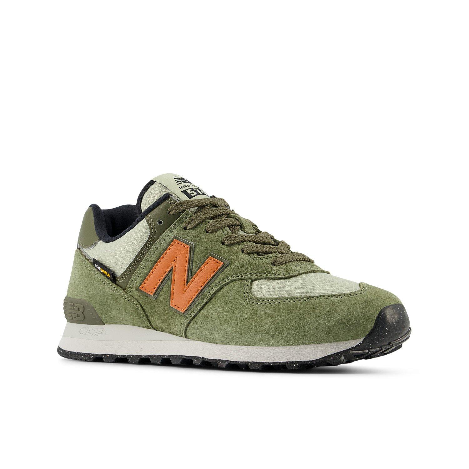 New Balance 574 Men's "Green/Orange" Shoe
