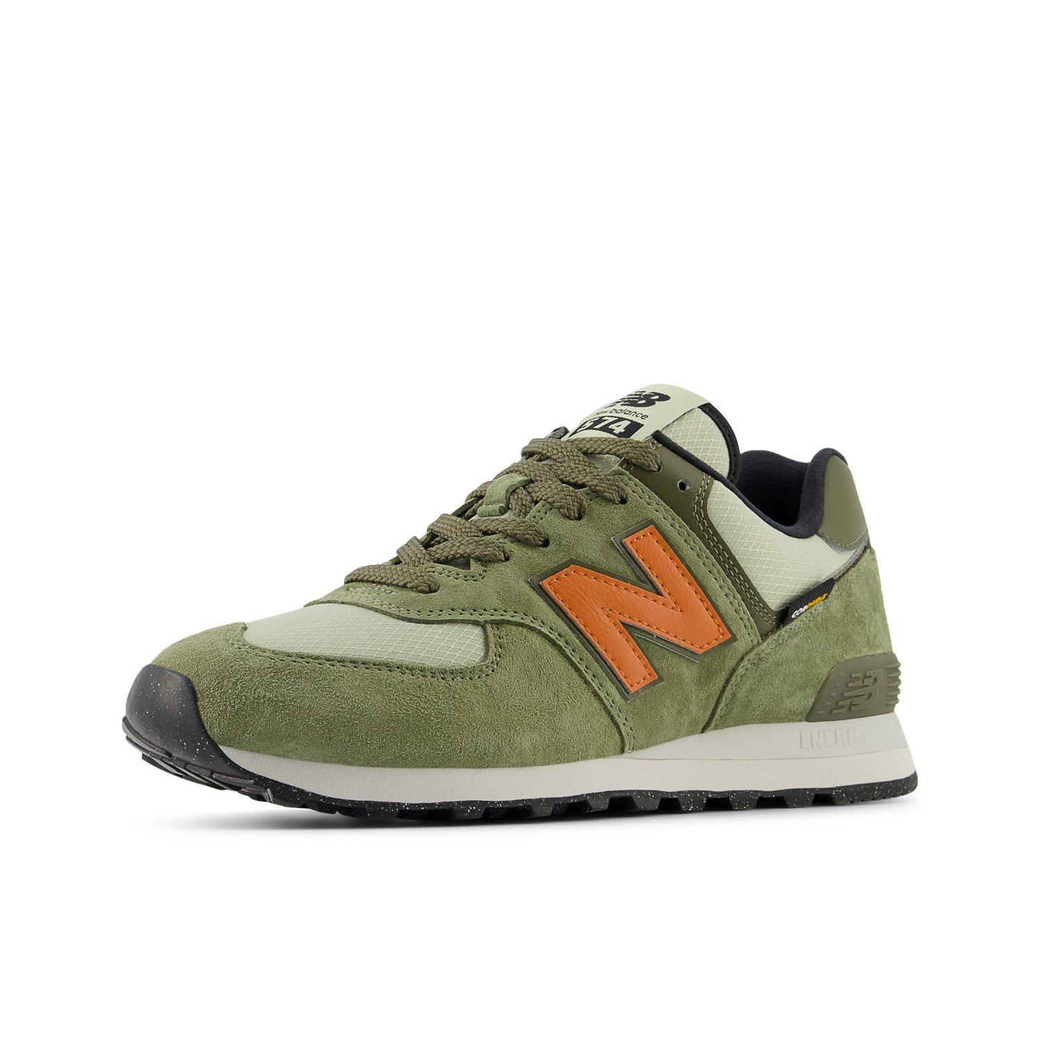 New Balance 574 Men's "Green/Orange" Shoe