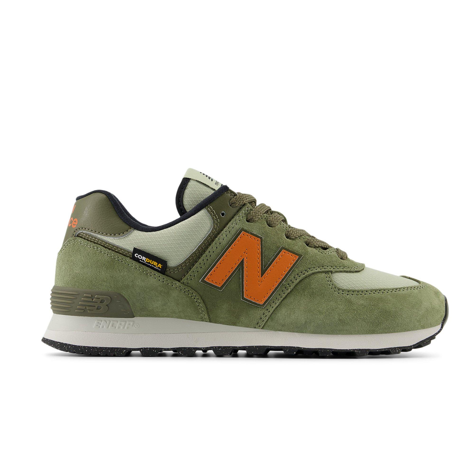 New Balance 574 "Green/Orange" Men's Shoe - GREEN/ORANGE