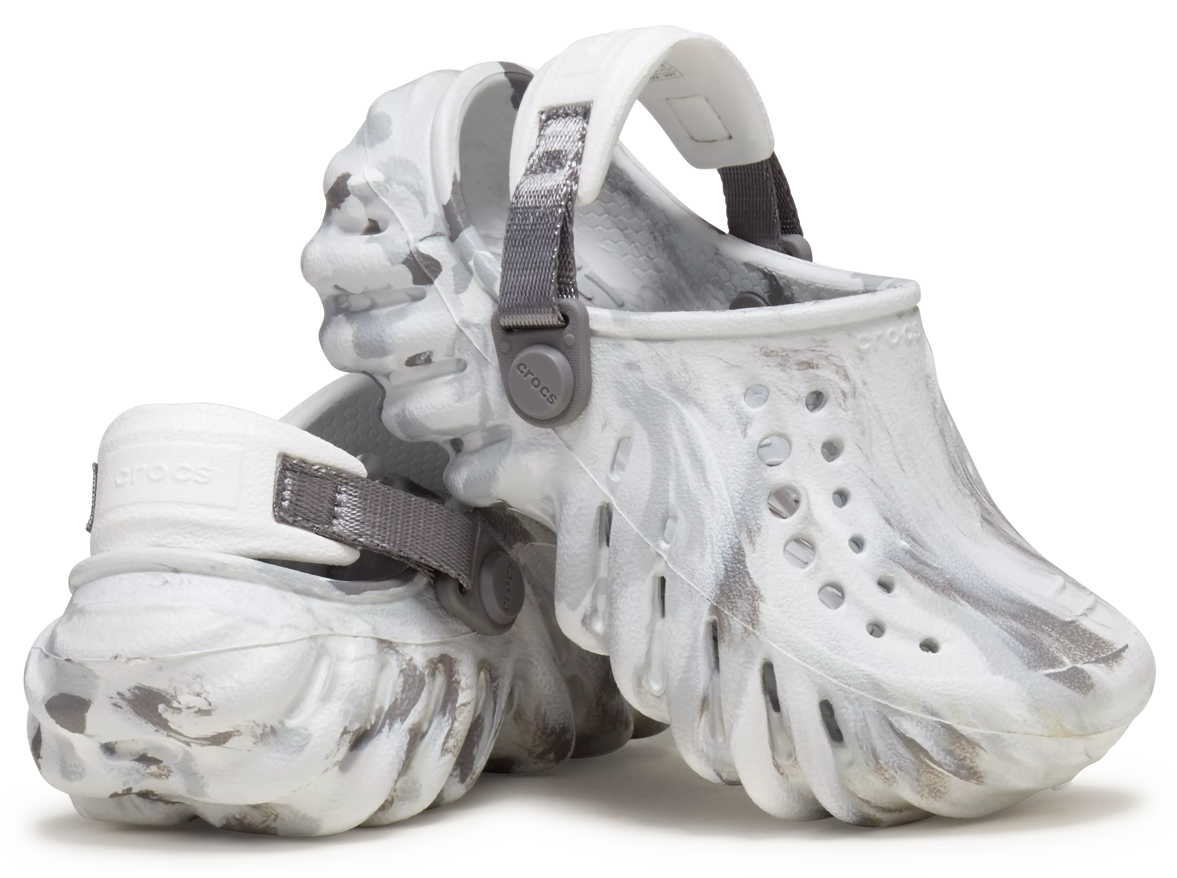 Crocs Echo Marbled "Moonlight" Toddler Boys' Clog - GREY