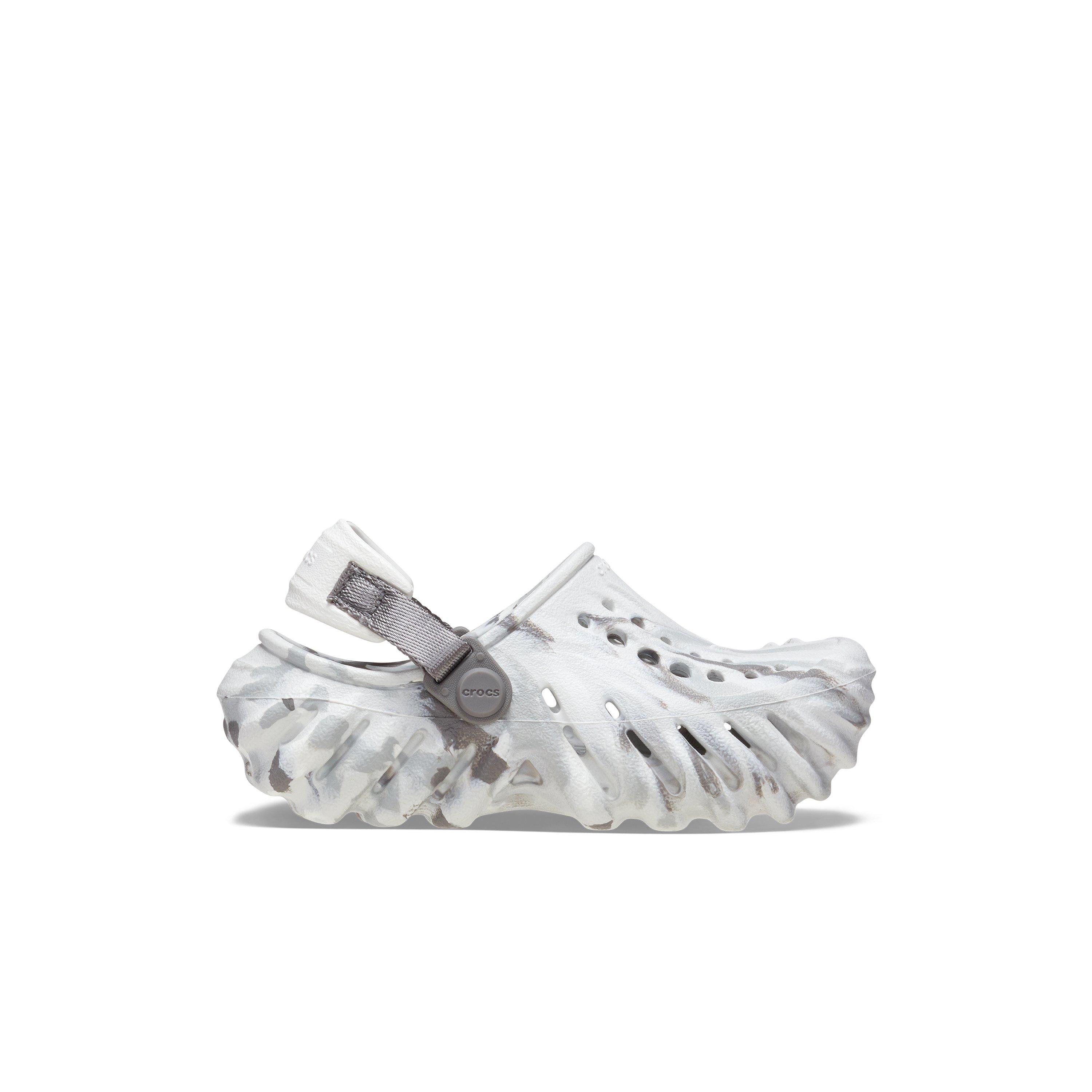 Crocs Echo Clog Marbled Grey‎ White Mens Size 13 Adjustable Turbo Strap NEW Crocs Echo Marbled Clog Slip On Dual Comfort Slides Shoes  main image 3