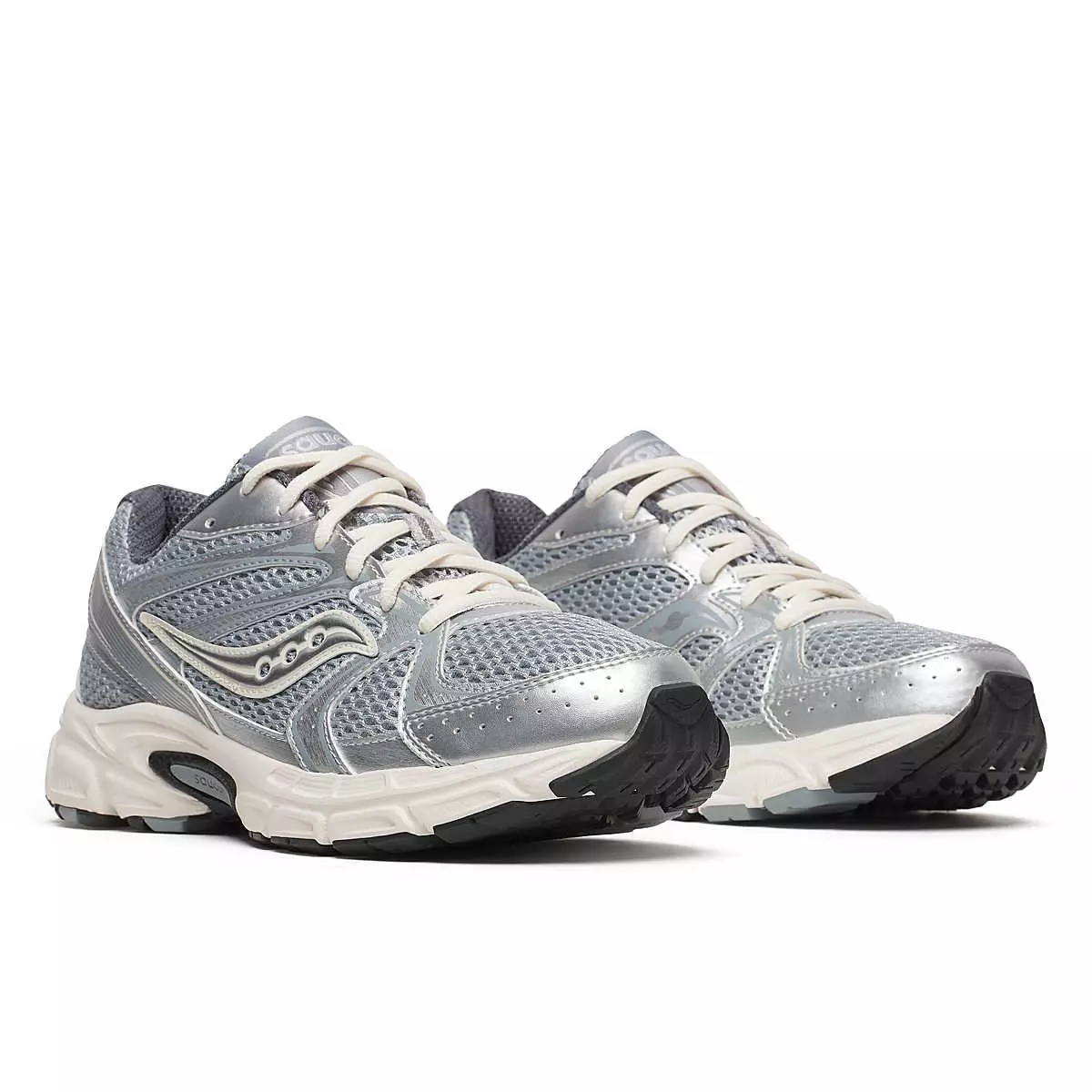 Saucony Grid Ride Millennium "Silver/Cream" Women's Running Shoe - SILVER