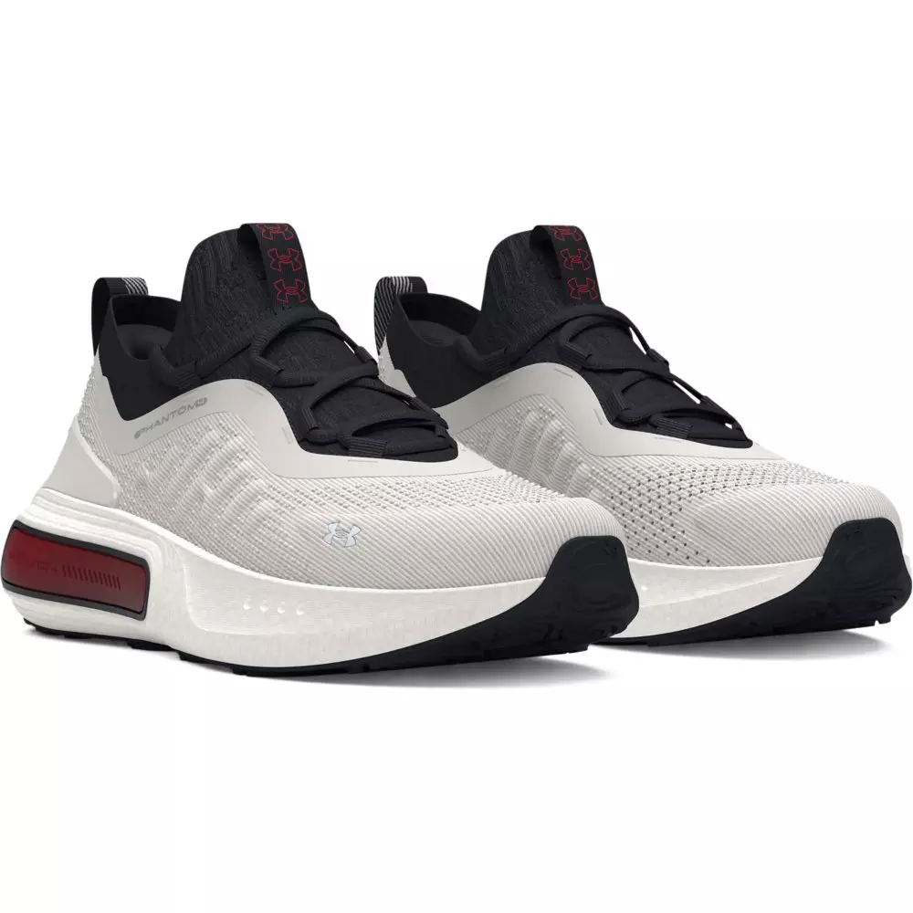 Under Armour Phantom 4 "White/Black" Grade School Boys' Running Shoe - WHITE/BLACK