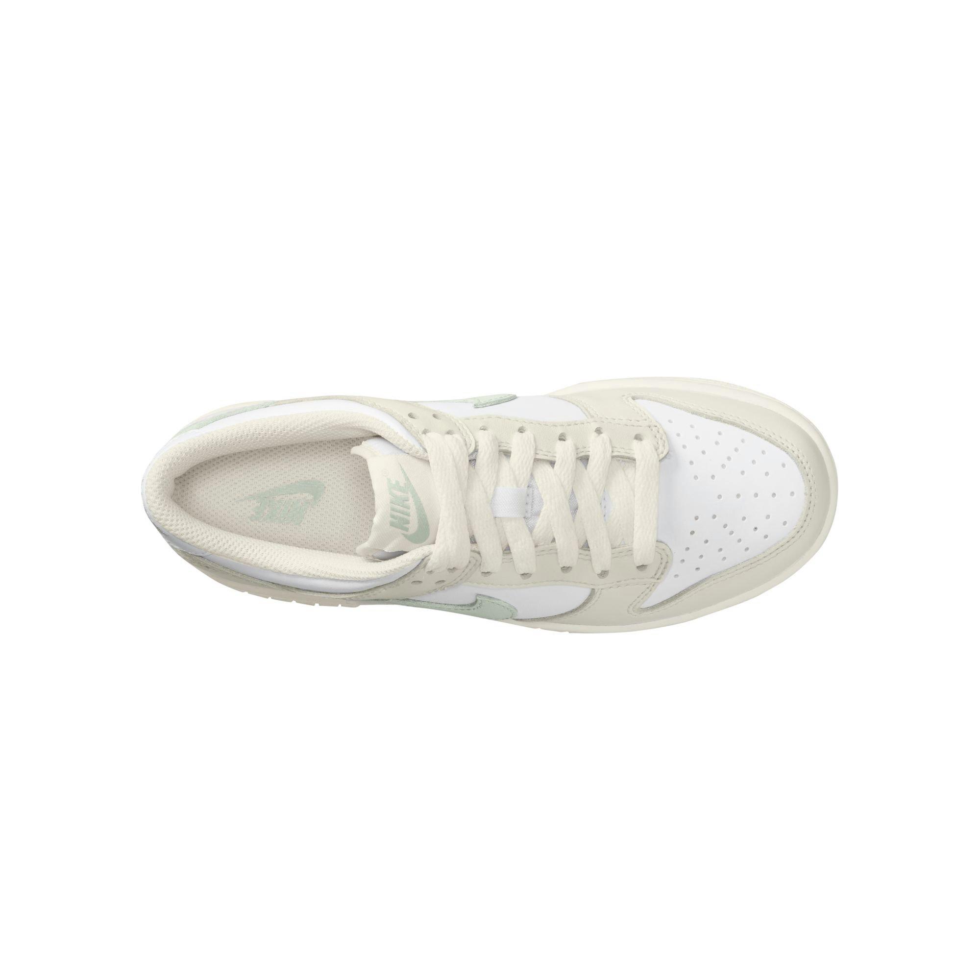 Nike Dunk Low Grade School Girls' "White/Light Silver/Phantom" Shoe