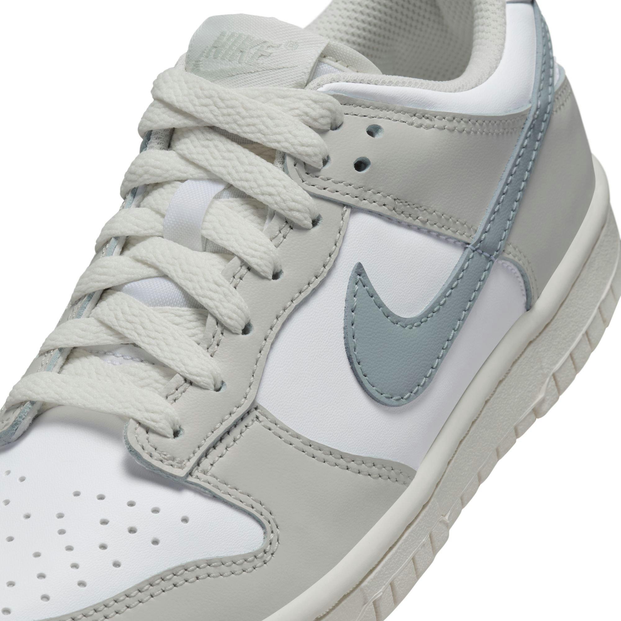 Nike Dunk Low Grade School Girls' "White/Light Silver/Phantom" Shoe