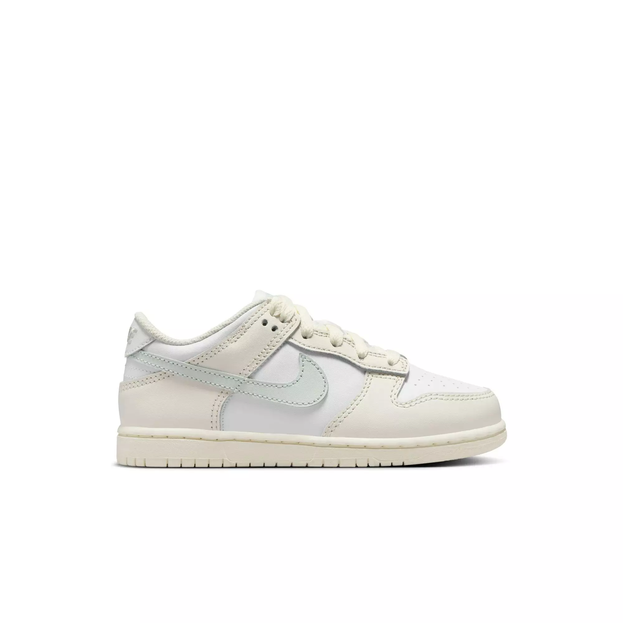 Nike Dunk Low "White/Light Silver/Phantom" Preschool Boys' Shoe - WHITE/SILVER