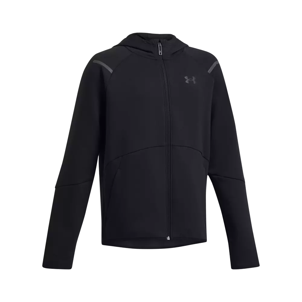 Under Armour Big Boys' Unstoppable Fleece Full-Zip Jacket - BLACK