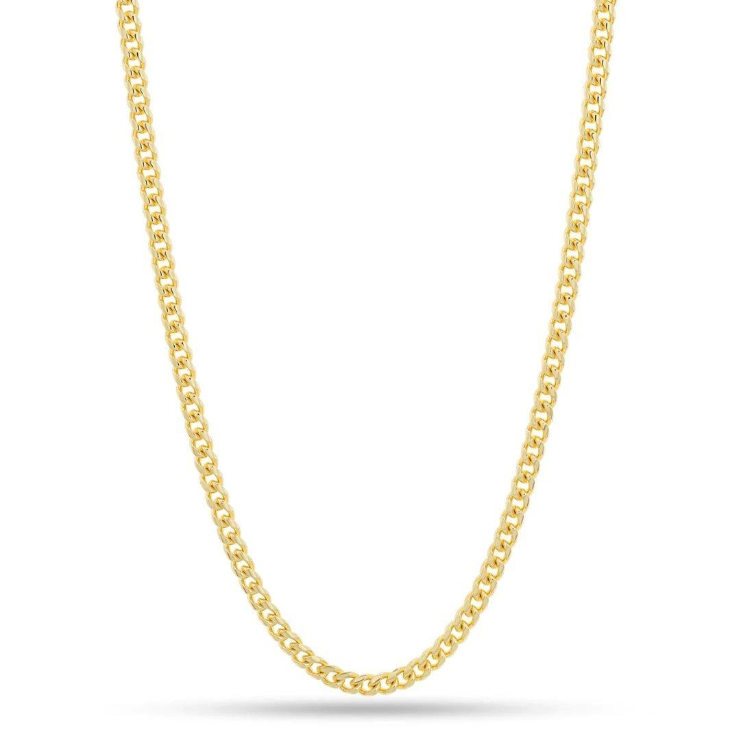 King Ice 5mm 14K Gold Plated Cuban Curb Necklace - GOLD Thumbnail View 1